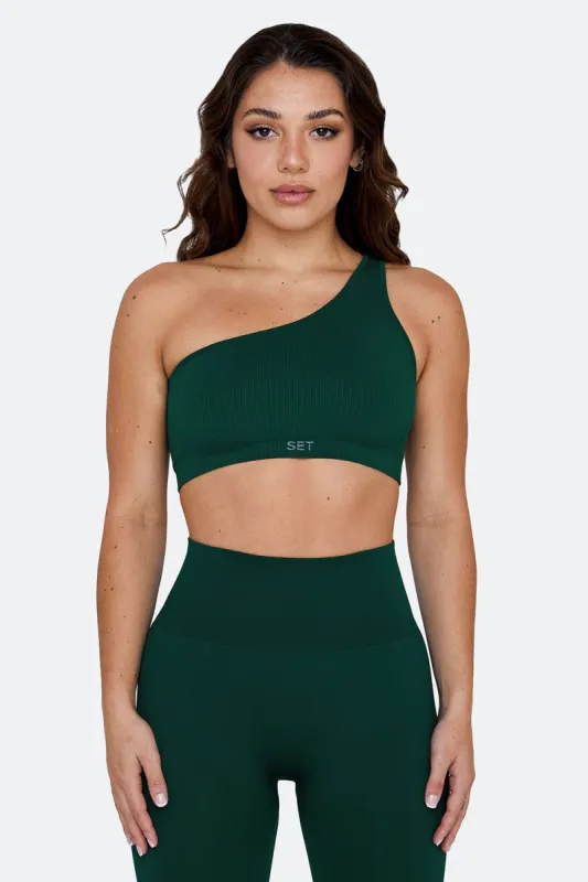 SCULPTFLEX® RIBBED ONE SHOULDER BRA - MOJITO sold by SETactive