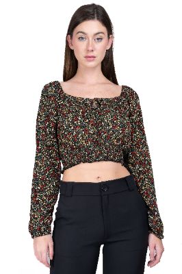 Top manga abullonada flores sold by Shasa