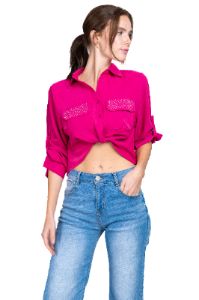 Camisa brillos detalle nudo sold by Shasa