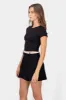 Top de doble tela con manga corta lisa sold by Shasa