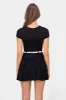 Top de doble tela con manga corta lisa sold by Shasa