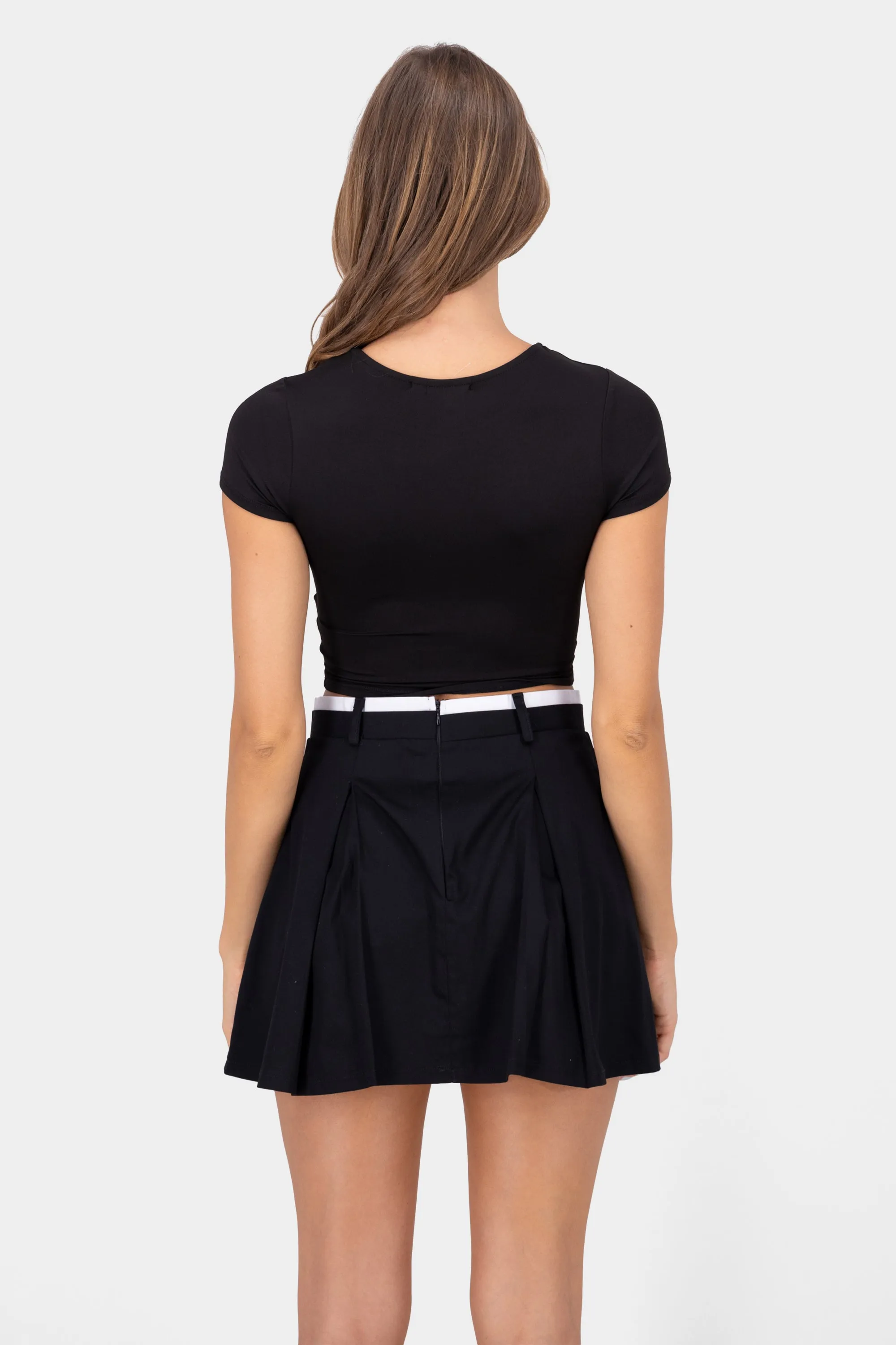 Top de doble tela con manga corta lisa sold by Shasa product image thumbnail 4