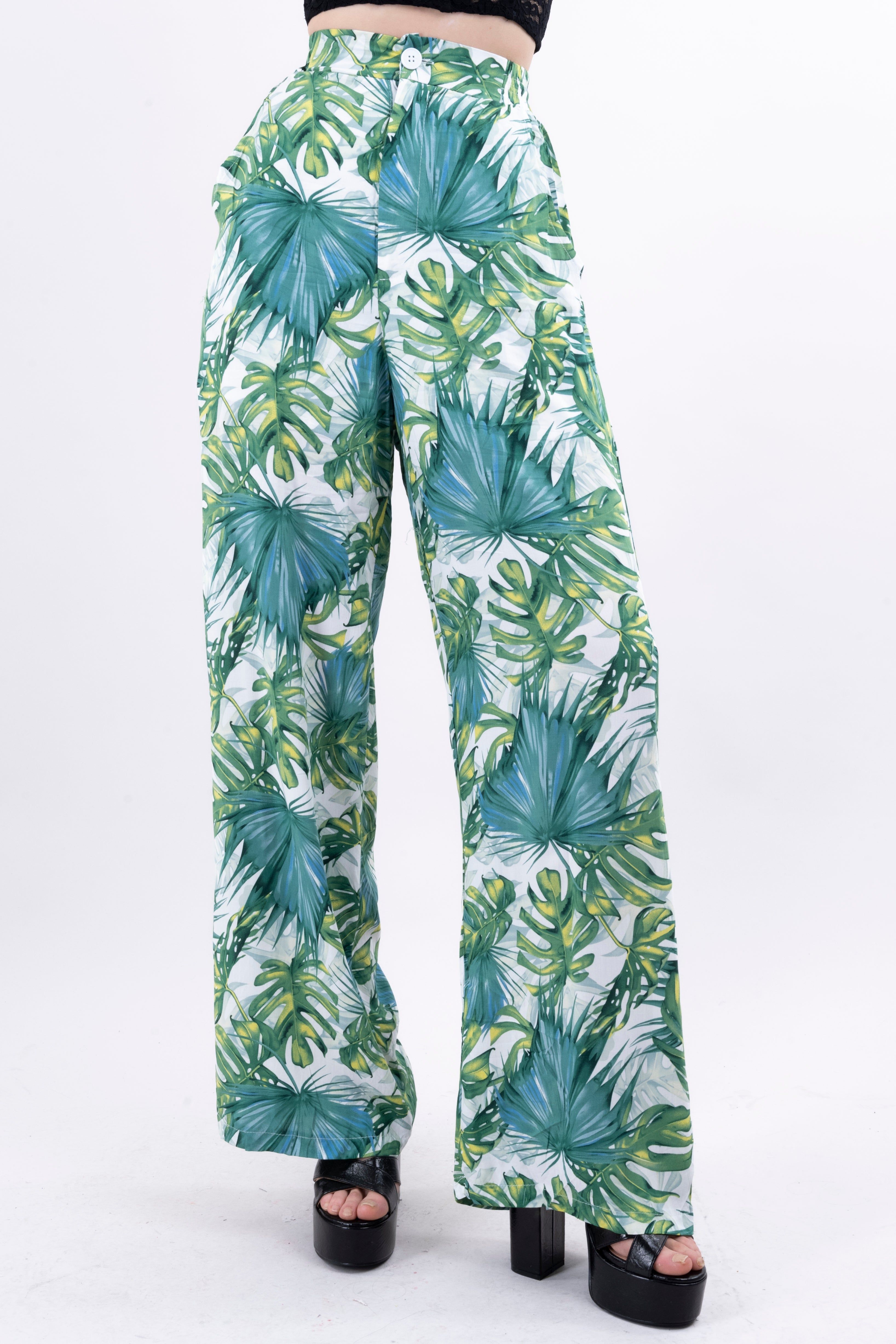 Pantalón wide leg estampado tropical sold by Shasa