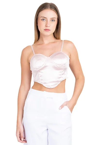 Top satinado copas bajo irregular sold by Shasa product image thumbnail 2