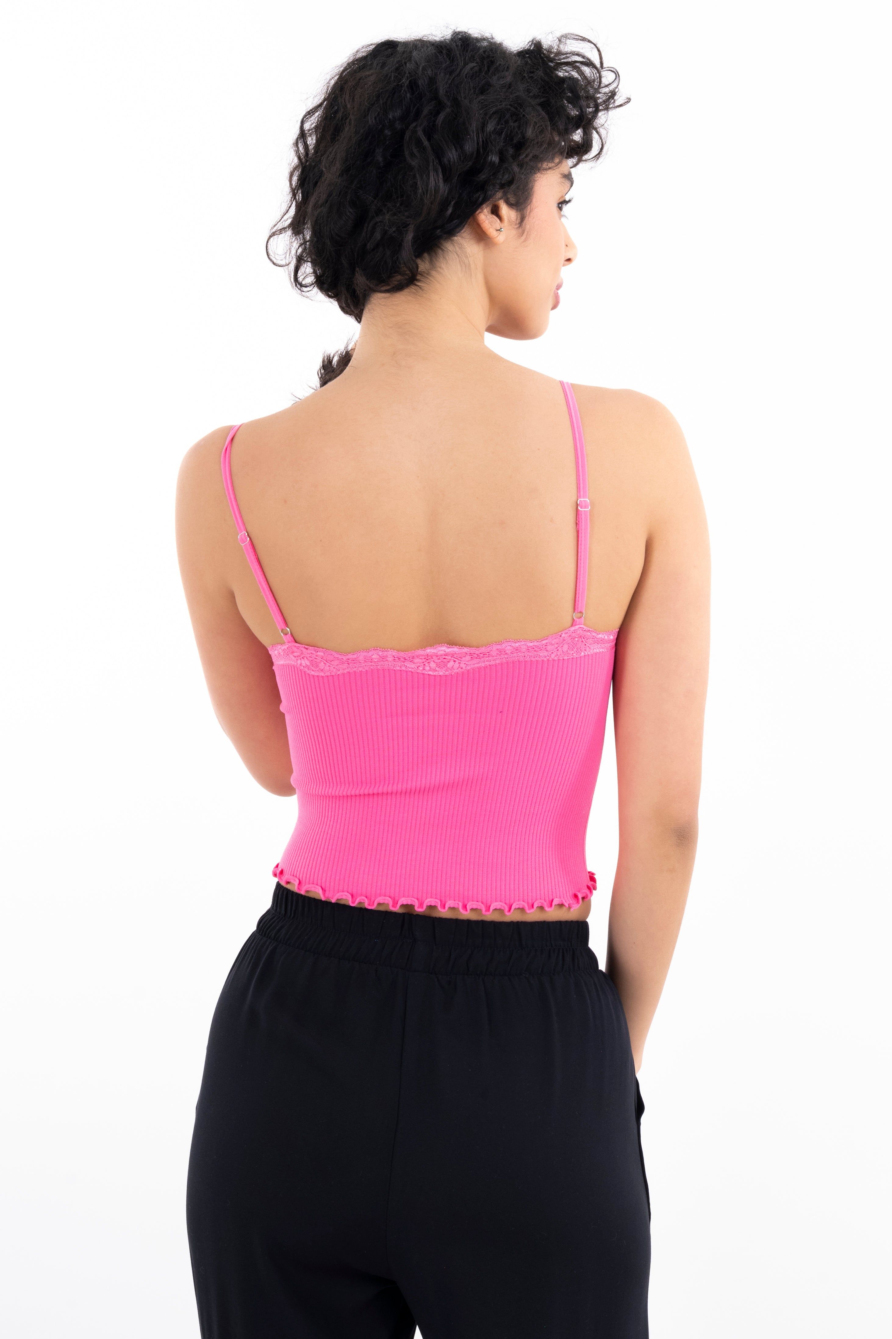 Top rib liso tirantes encaje sold by Shasa product image thumbnail 4