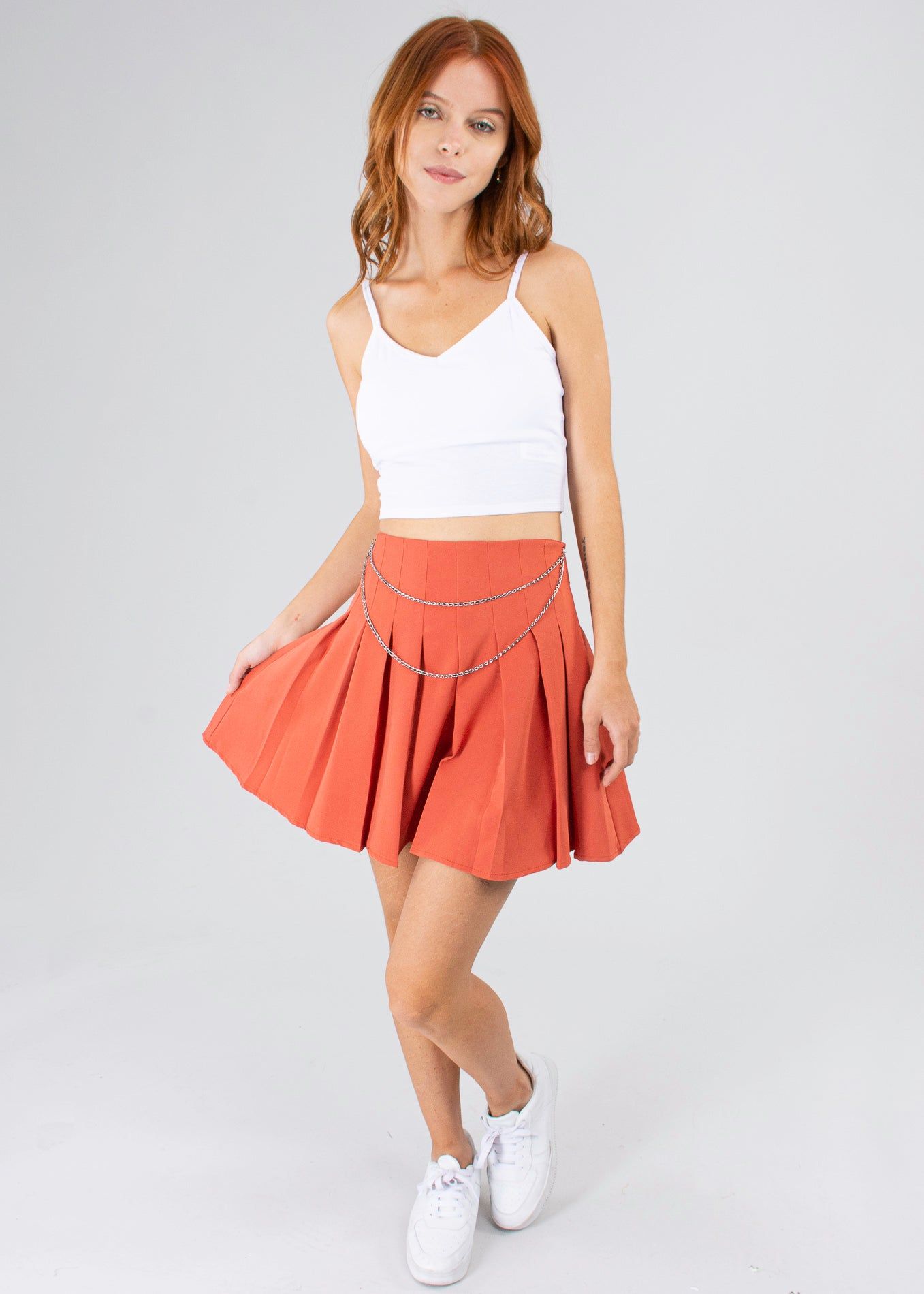 Falda mini tableada cadena sold by Shasa