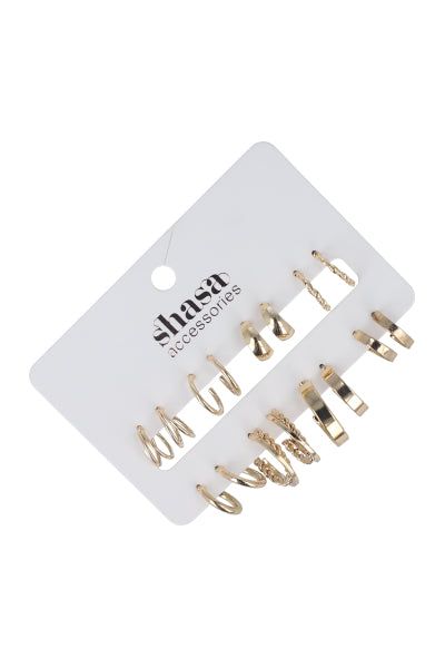 Set 8 pares arracadas cadena sold by Shasa product image thumbnail 2