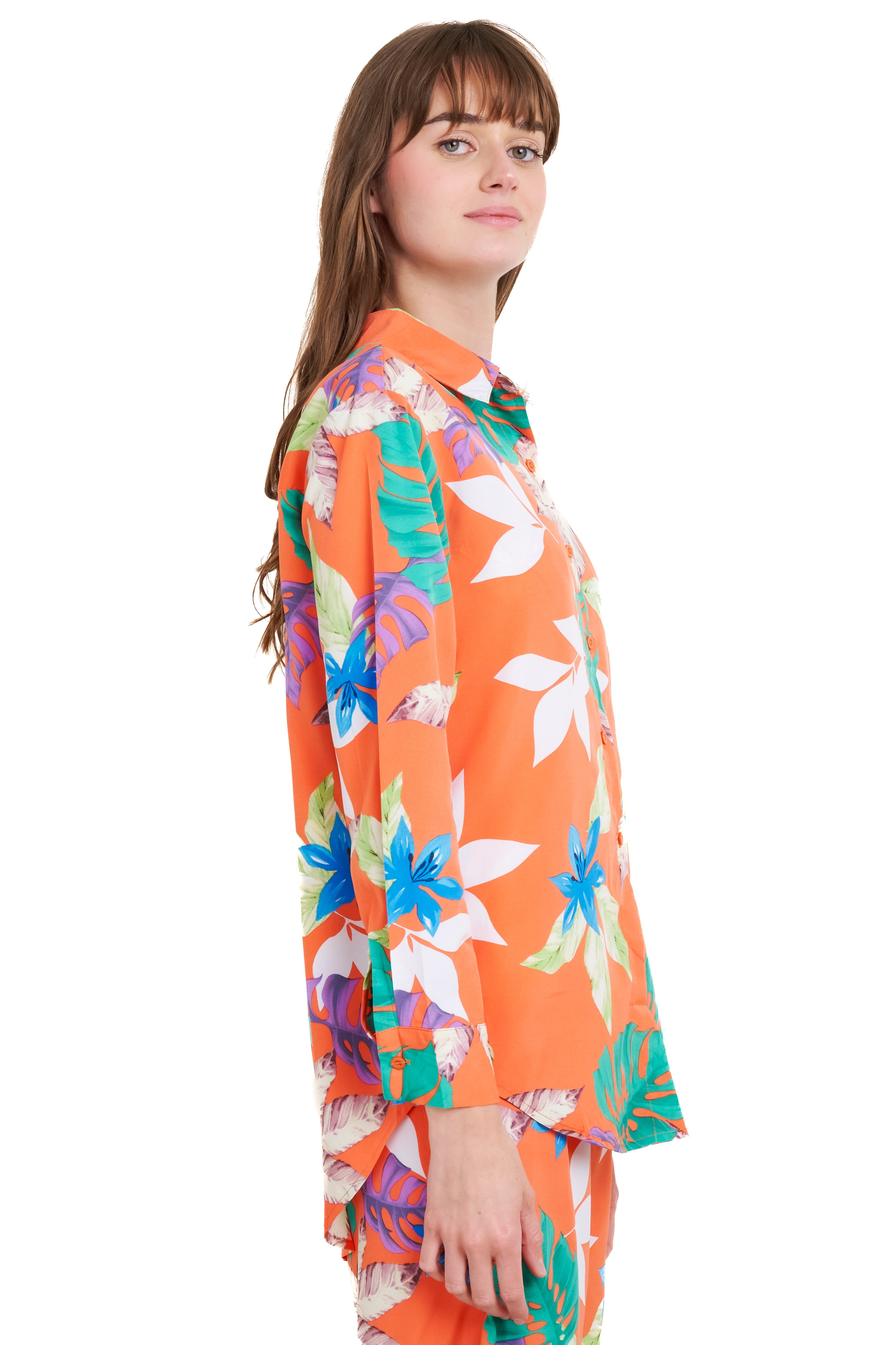 Camisa manga larga botones estampado flores sold by Shasa product image thumbnail 3