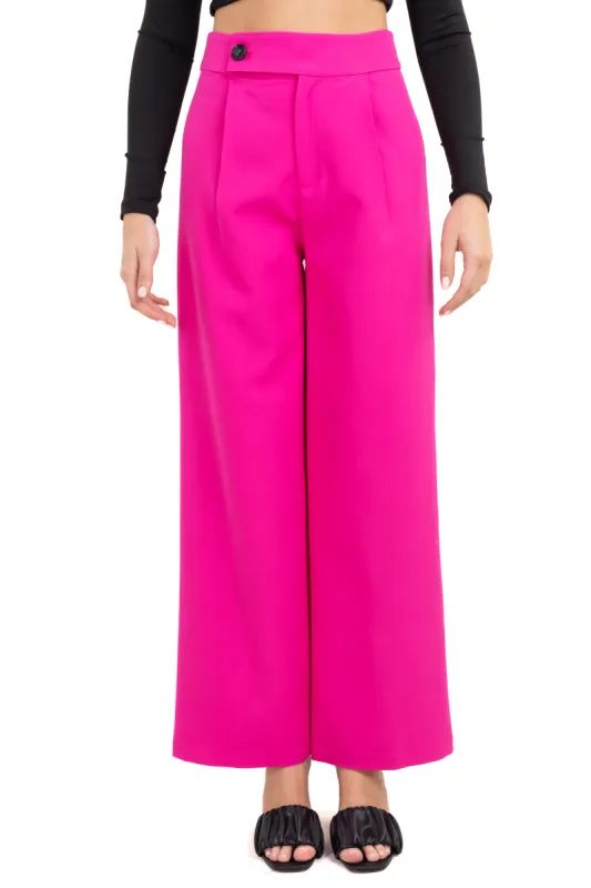 Pantalón wide leg botón cruzado sold by Shasa