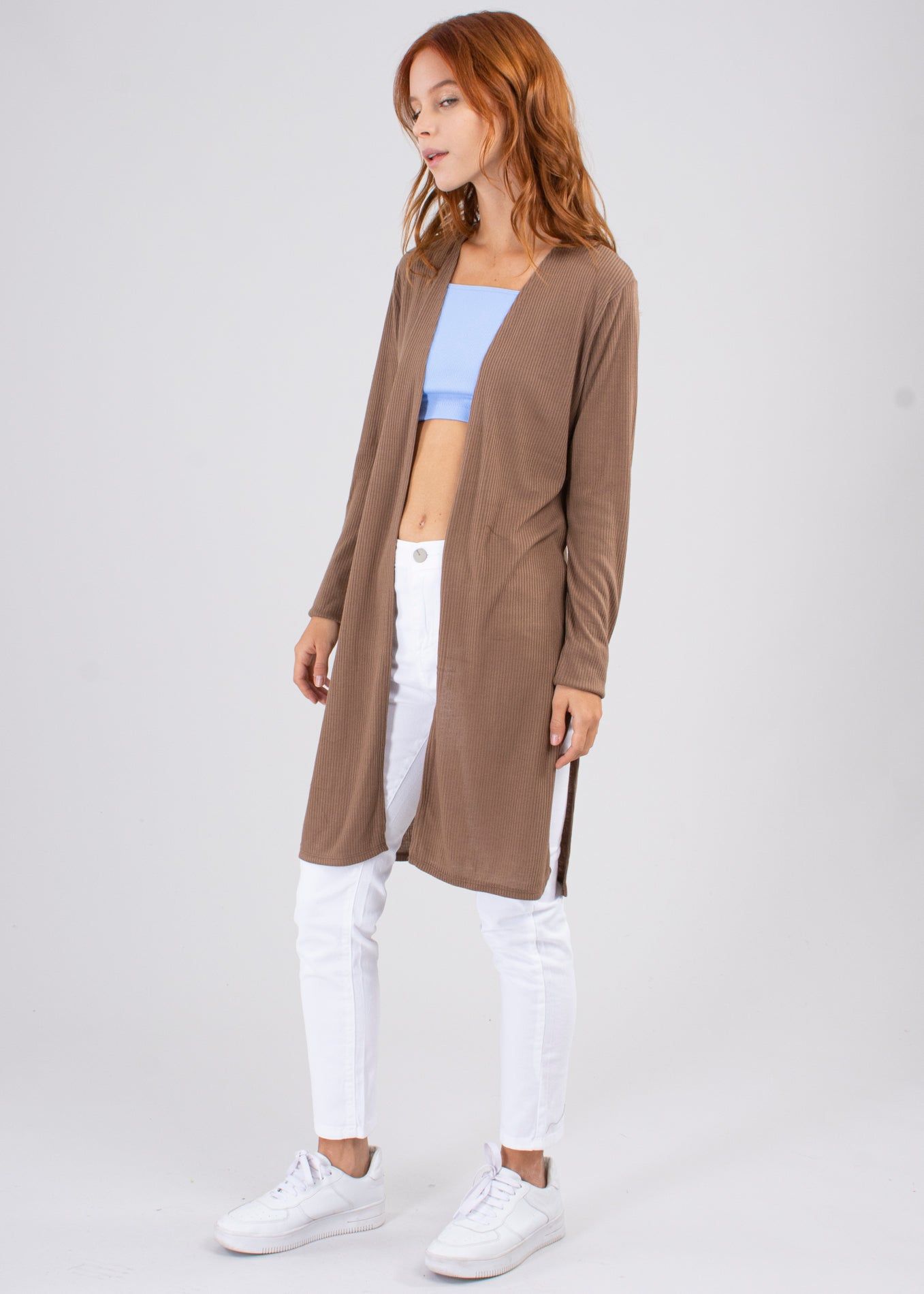 Cárdigan largo acanalado aberturas bajas laterales sold by Shasa product image thumbnail 3