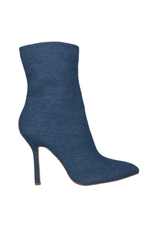 Botín puntal tacón fino denim sold by Shasa