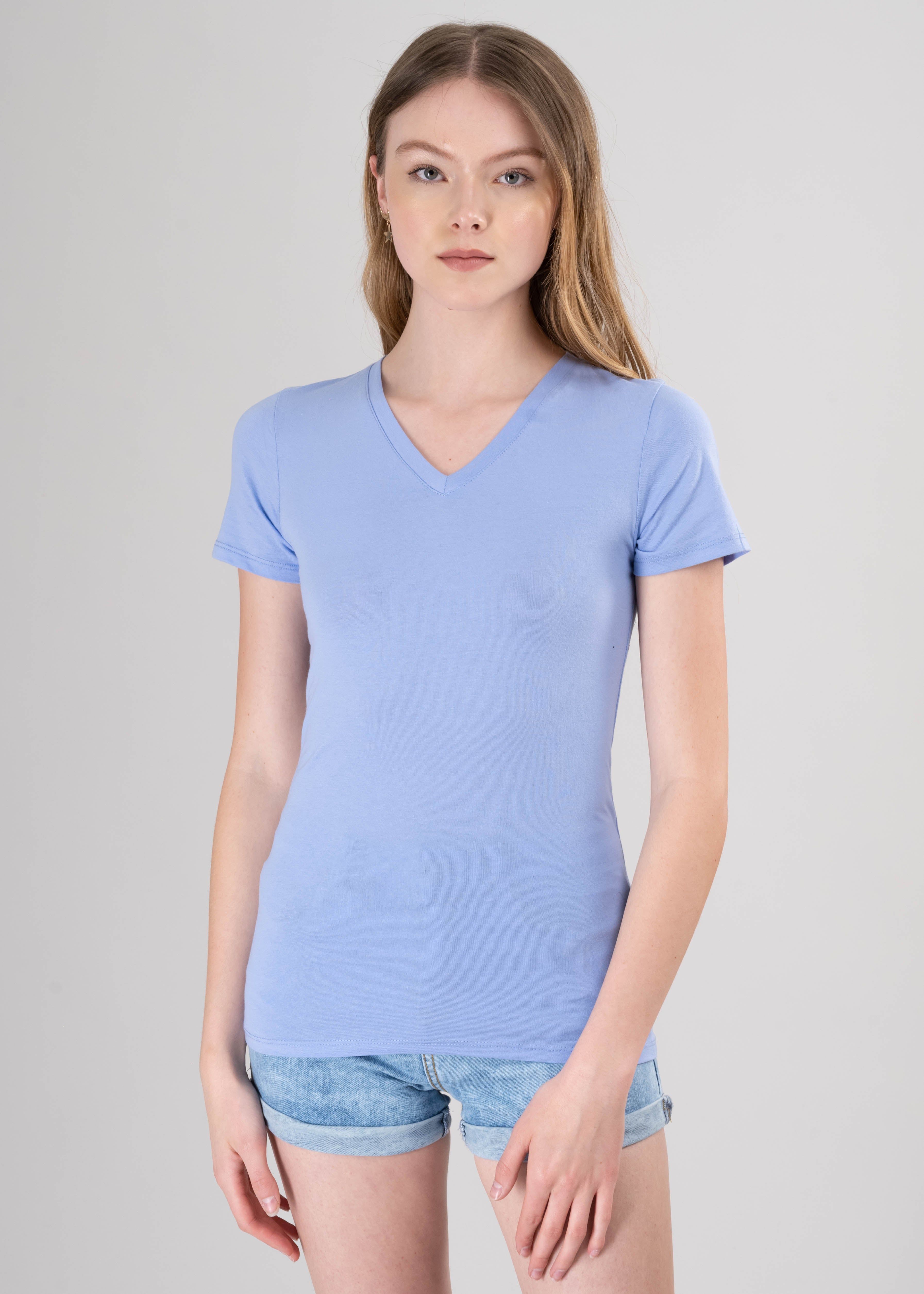 Playera manga corta escote v liso sold by Shasa product image thumbnail 2