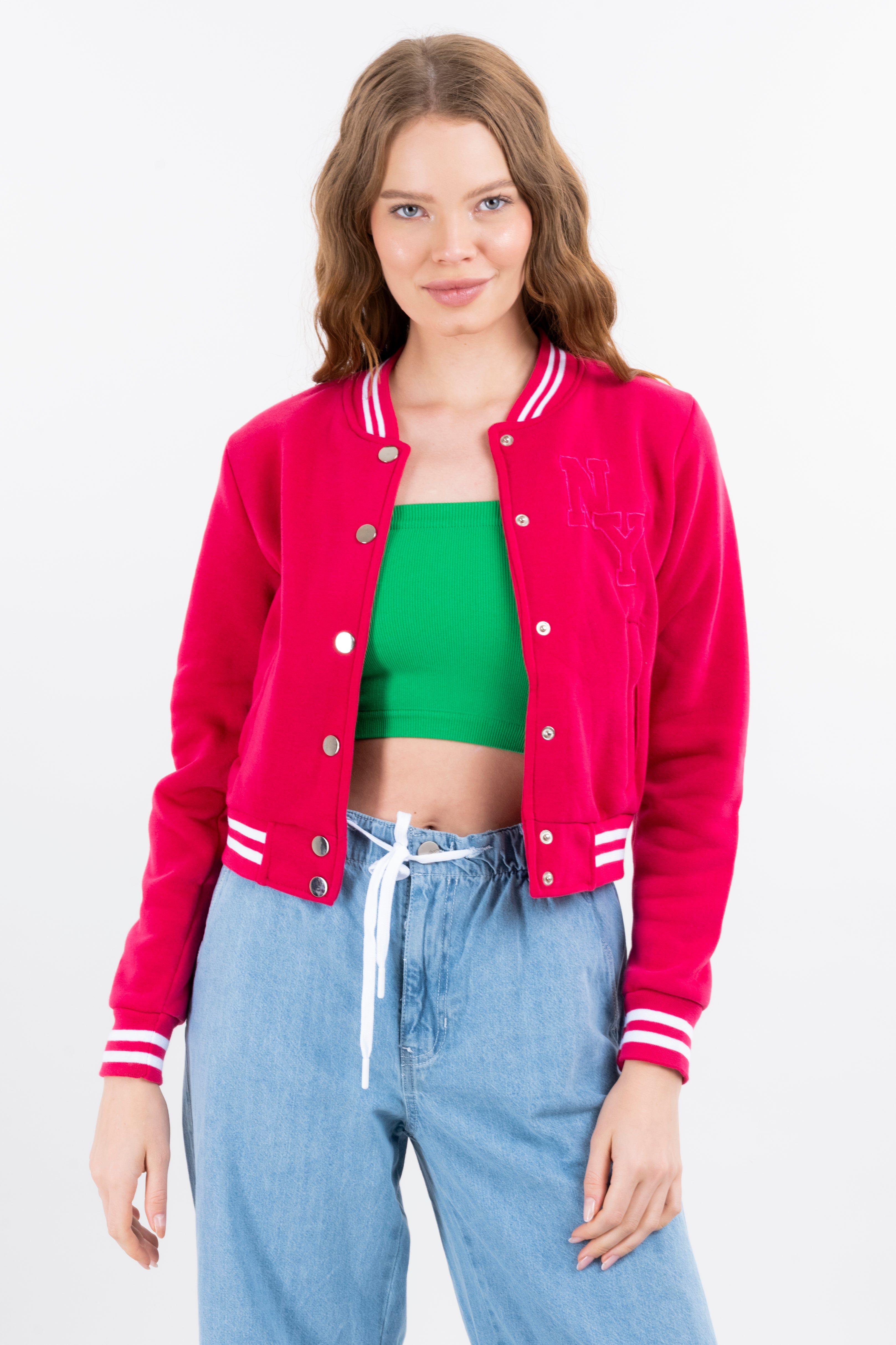 Chamarra varsity bordado NY sold by Shasa product image thumbnail 2