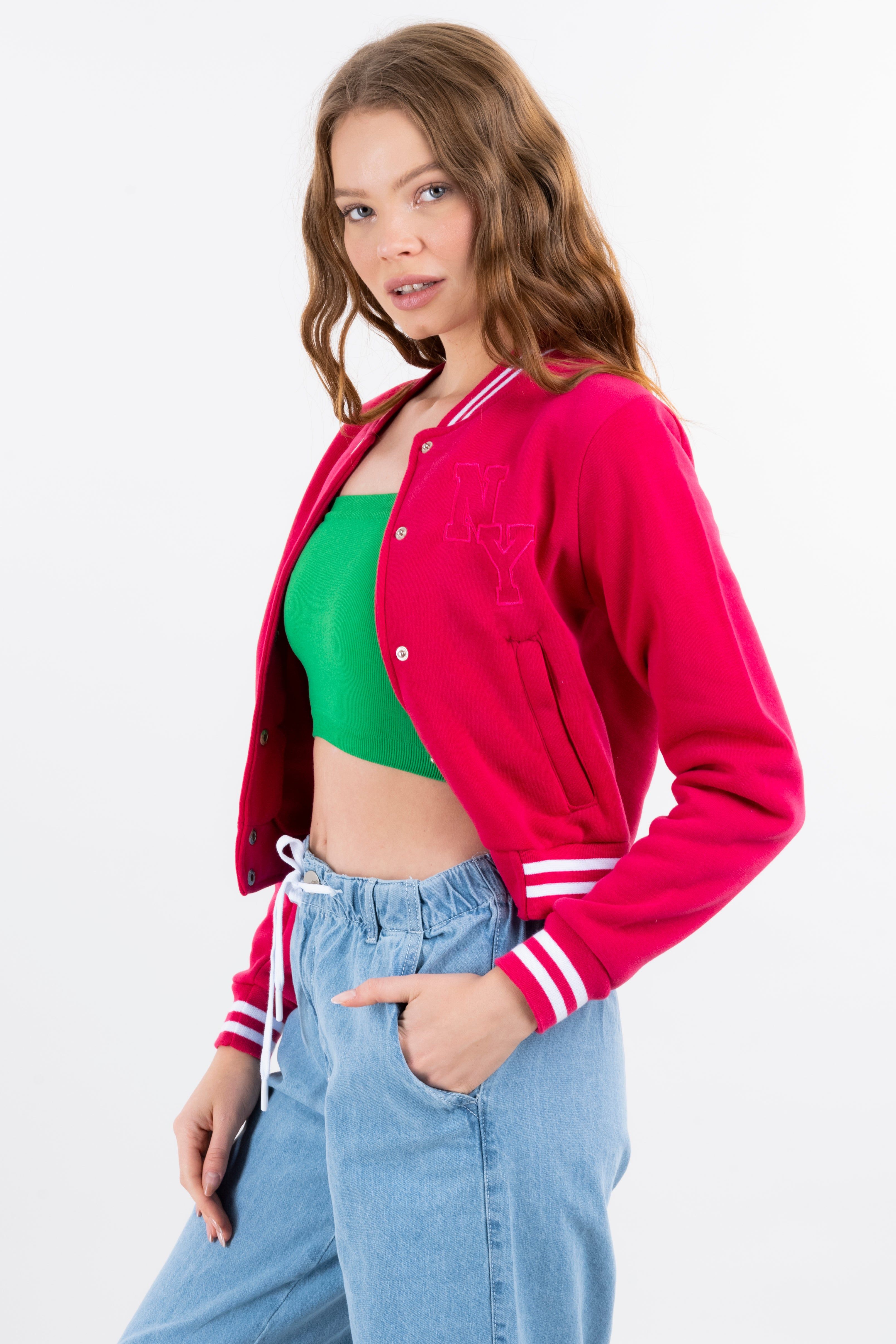 Chamarra varsity bordado NY sold by Shasa product image thumbnail 3