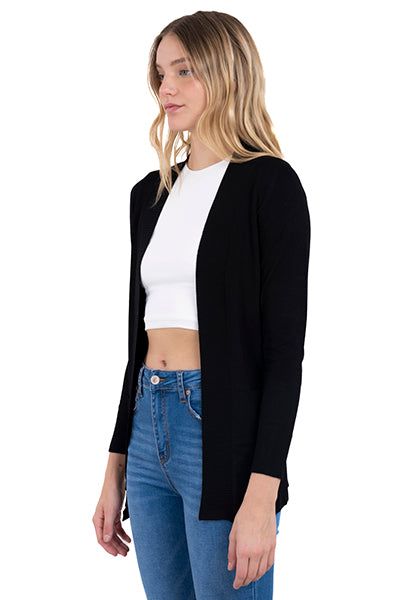 Cárdigan bordes acanalados liso sold by Shasa product image thumbnail 3