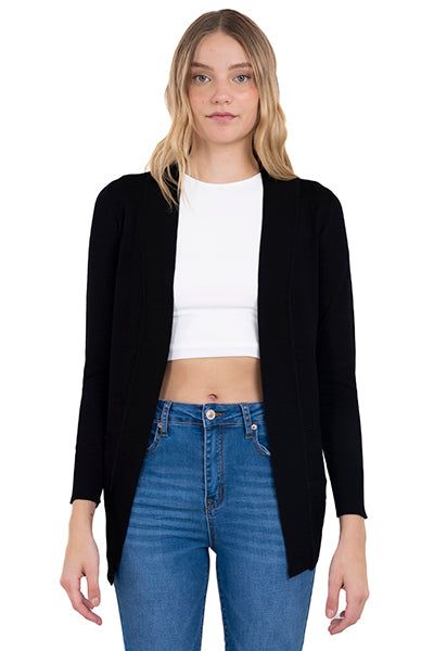 Cárdigan bordes acanalados liso sold by Shasa product image thumbnail 2