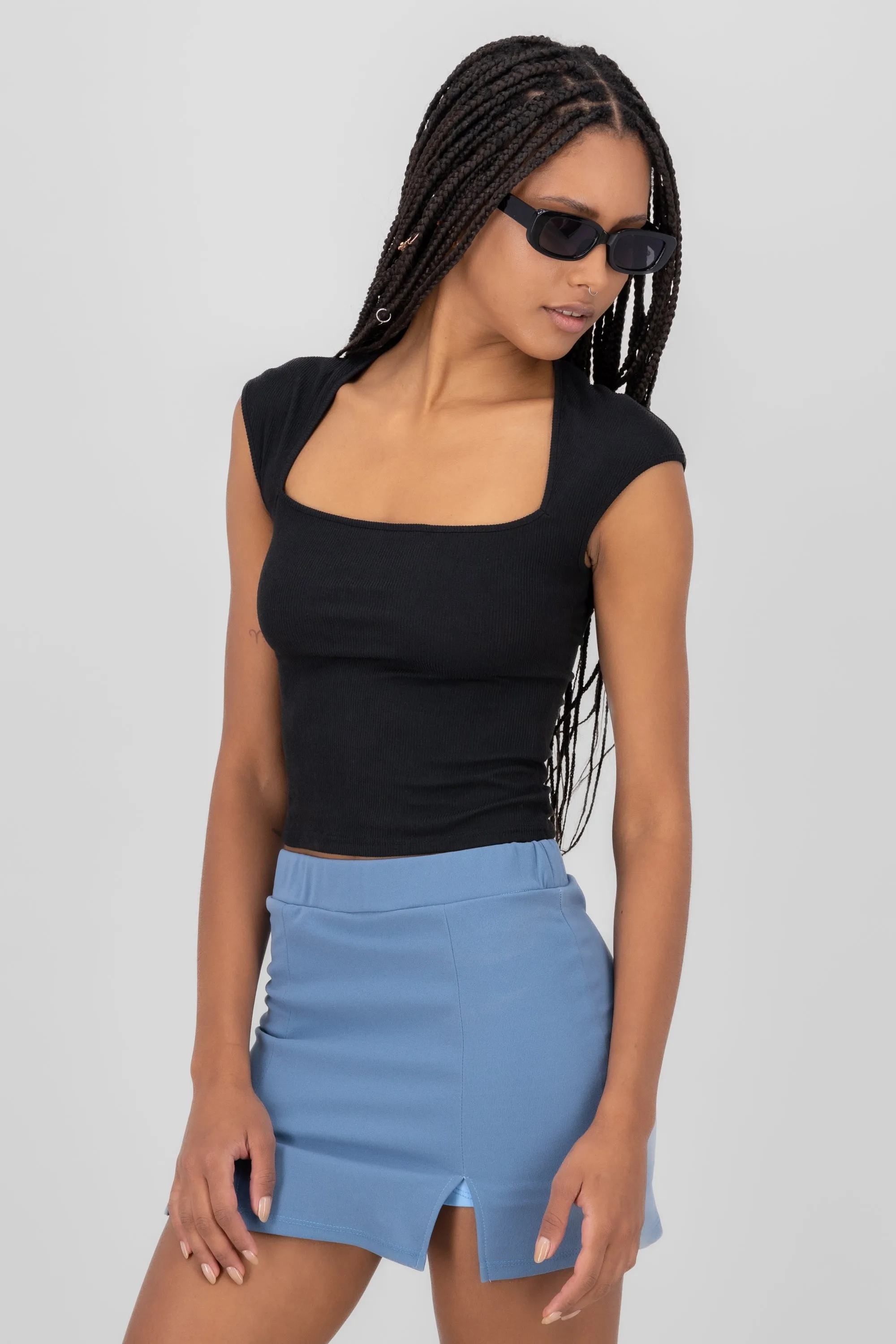 Top escote cuadrado rib sold by Shasa product image thumbnail 3