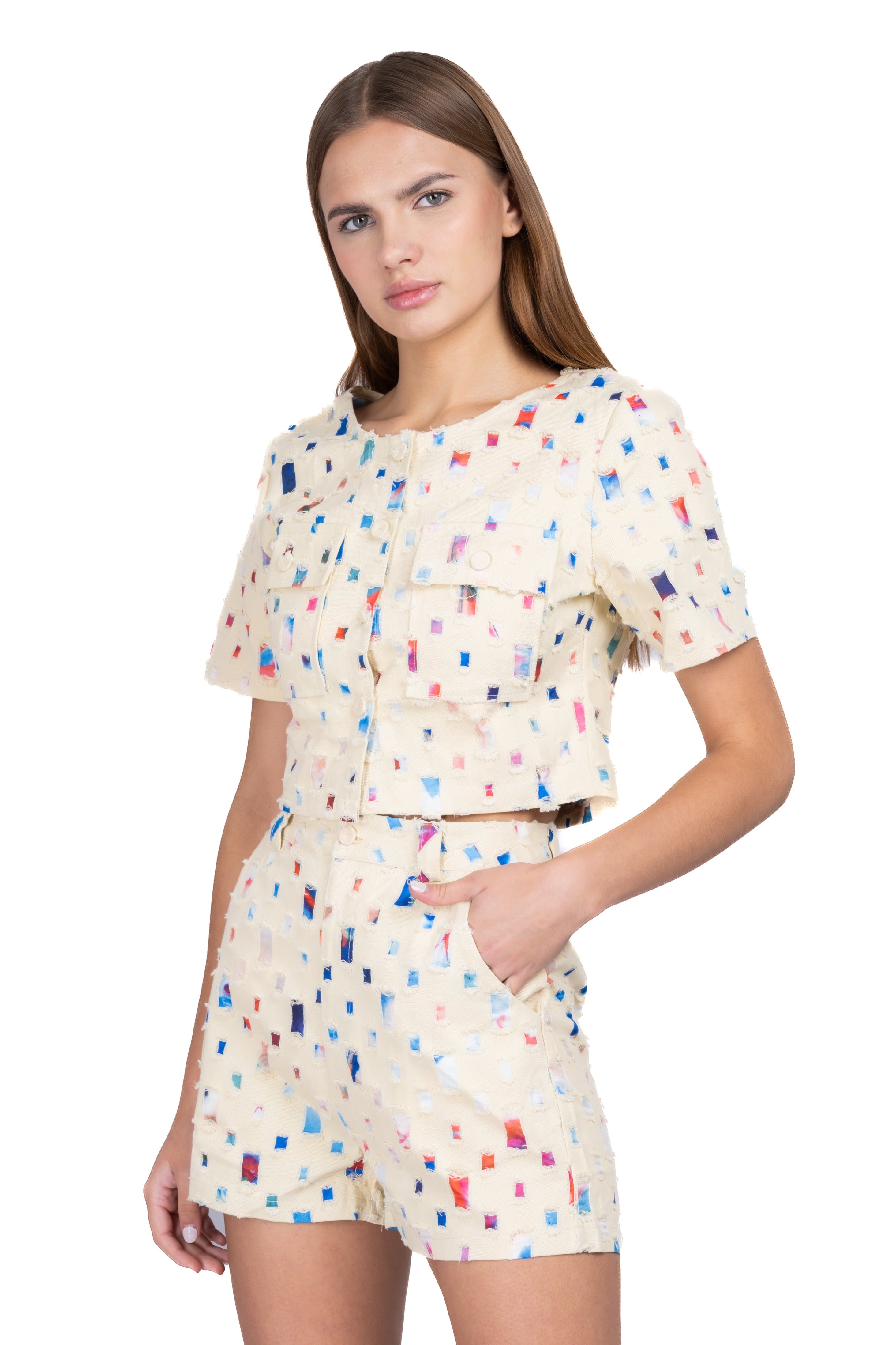 Top textura detalles color sold by Shasa