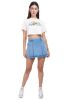 Falda mini denim pinzas sold by Shasa