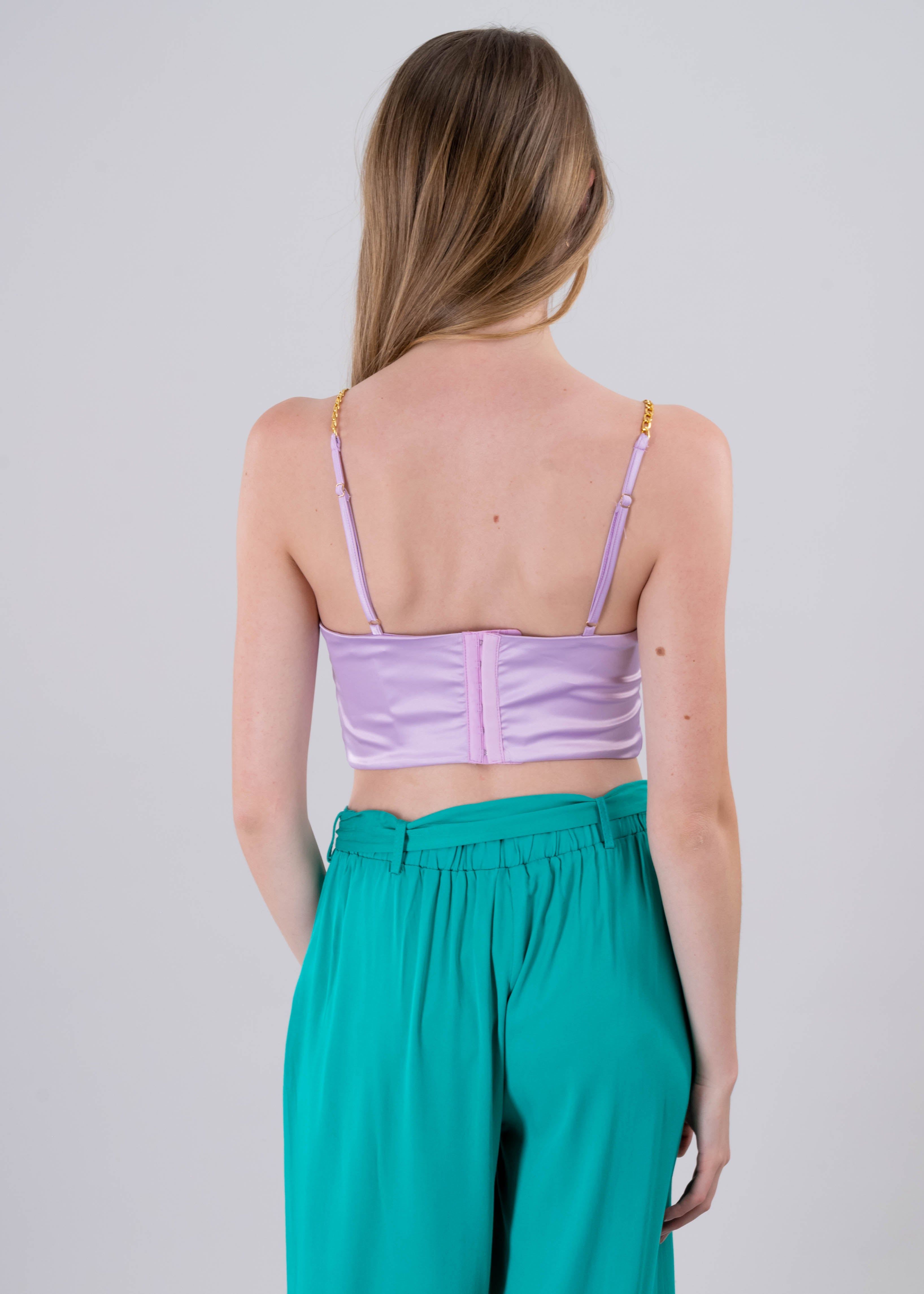 Top satín tirantes cadena sold by Shasa product image thumbnail 4