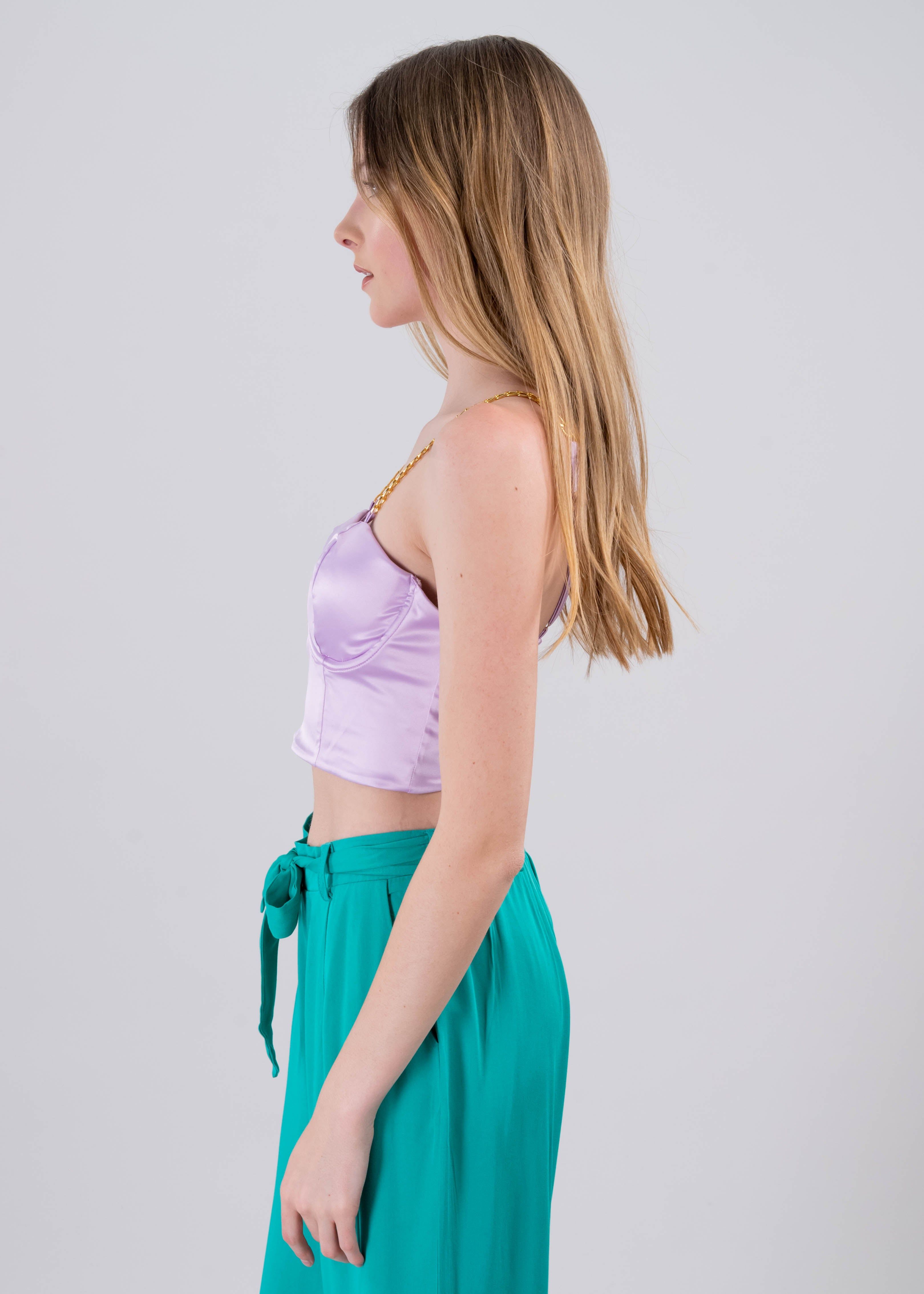 Top satín tirantes cadena sold by Shasa product image thumbnail 3