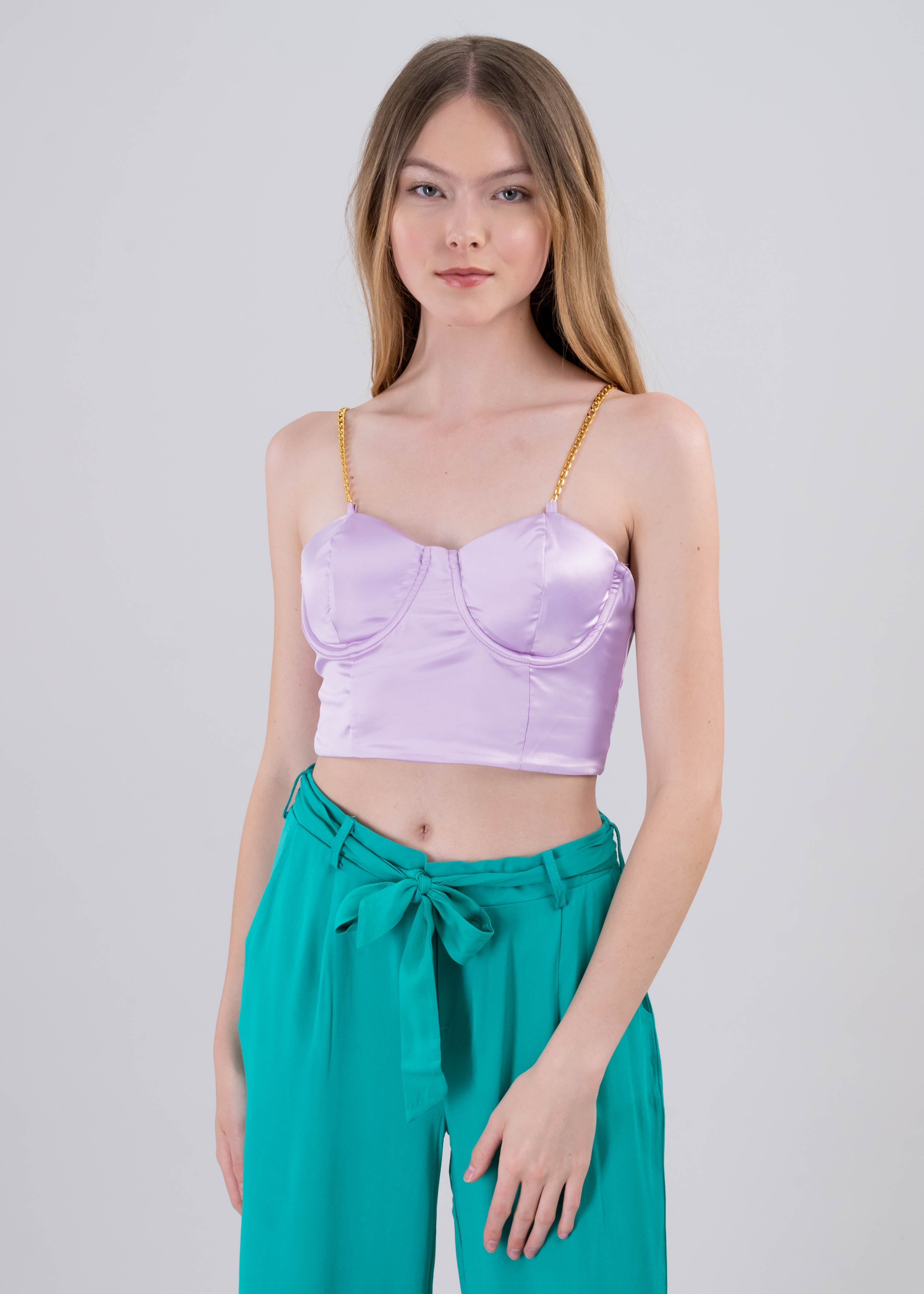 Top satín tirantes cadena sold by Shasa product image thumbnail 2