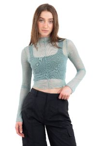 Top mesh manga larga costura sold by Shasa