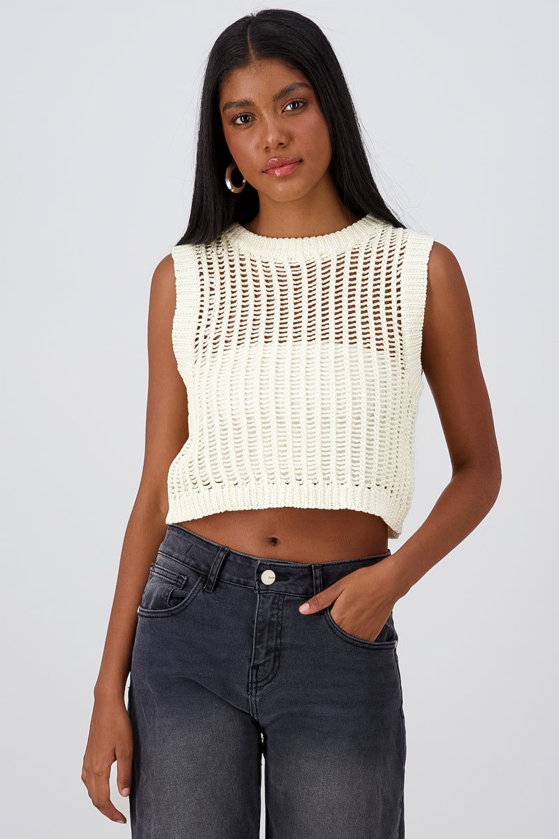 Top sin manga red tejido sold by Shasa