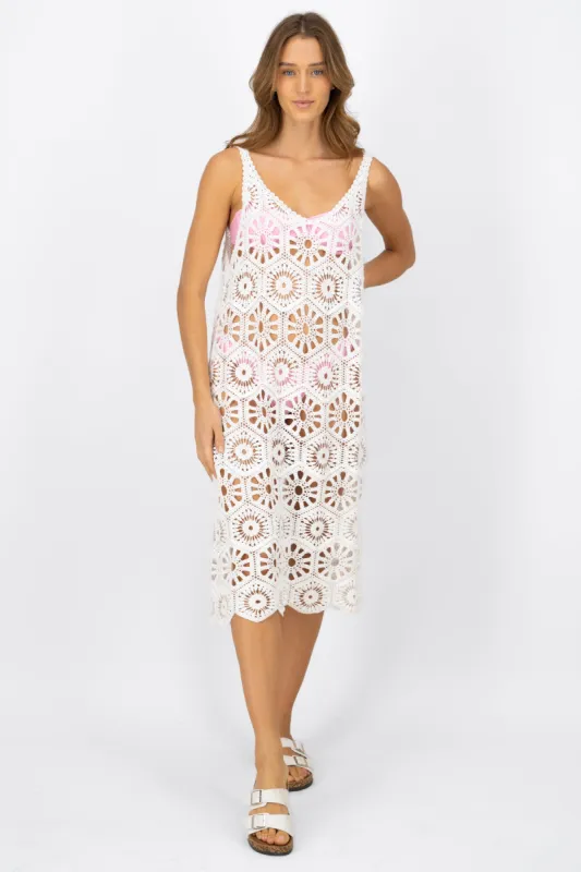Vestido midi crochet sold by Shasa