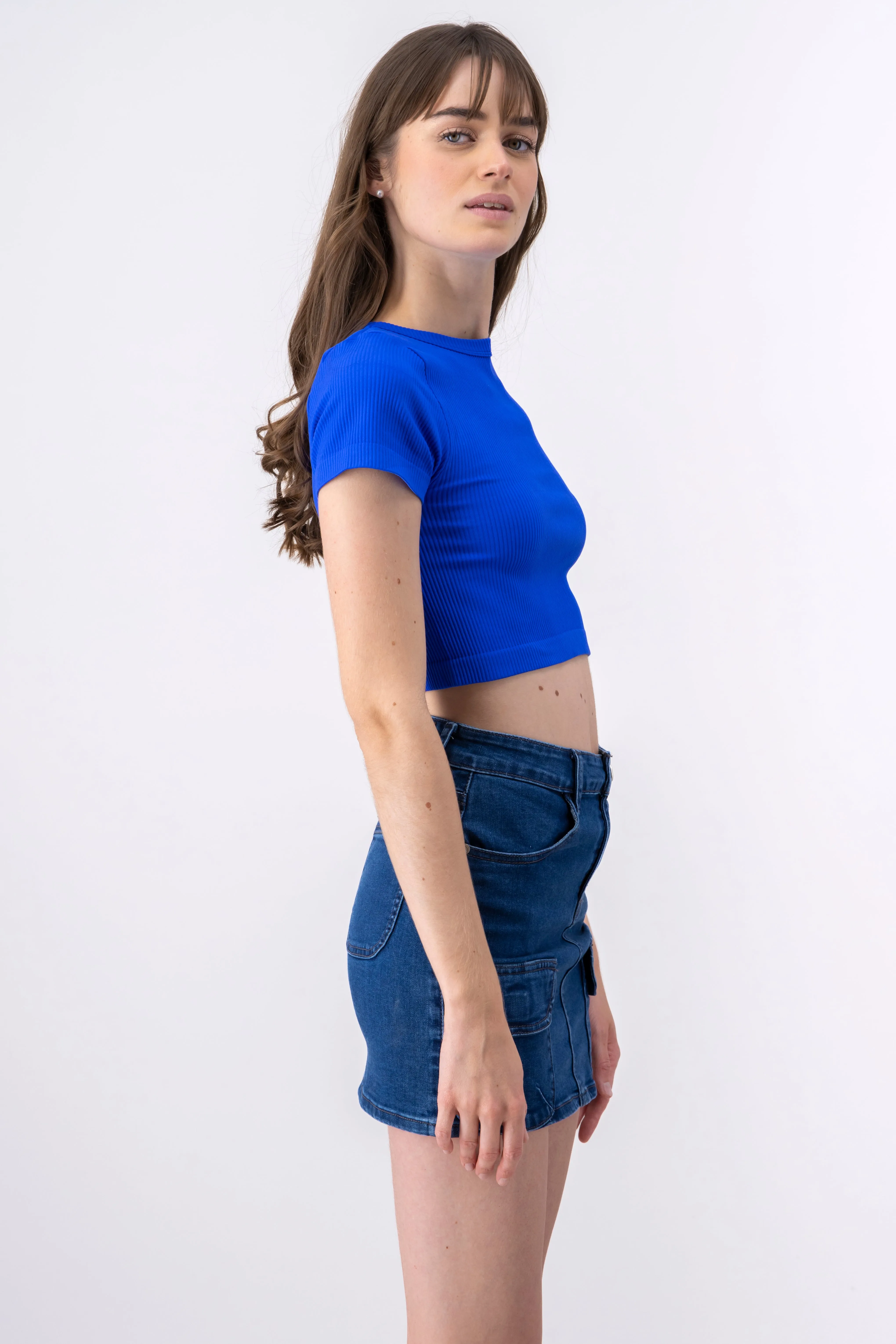 Top Crop Acanalado Manga Corta sold by Shasa product image thumbnail 3