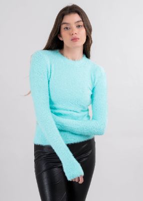 Suéter cerrado tejido fluffy sold by Shasa