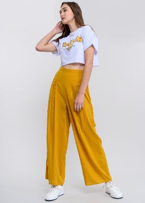 Pantalón Culotte Cintura Alta Pinzas sold by Shasa
