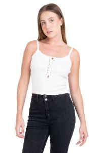 Top tirantes escote lace up sold by Shasa