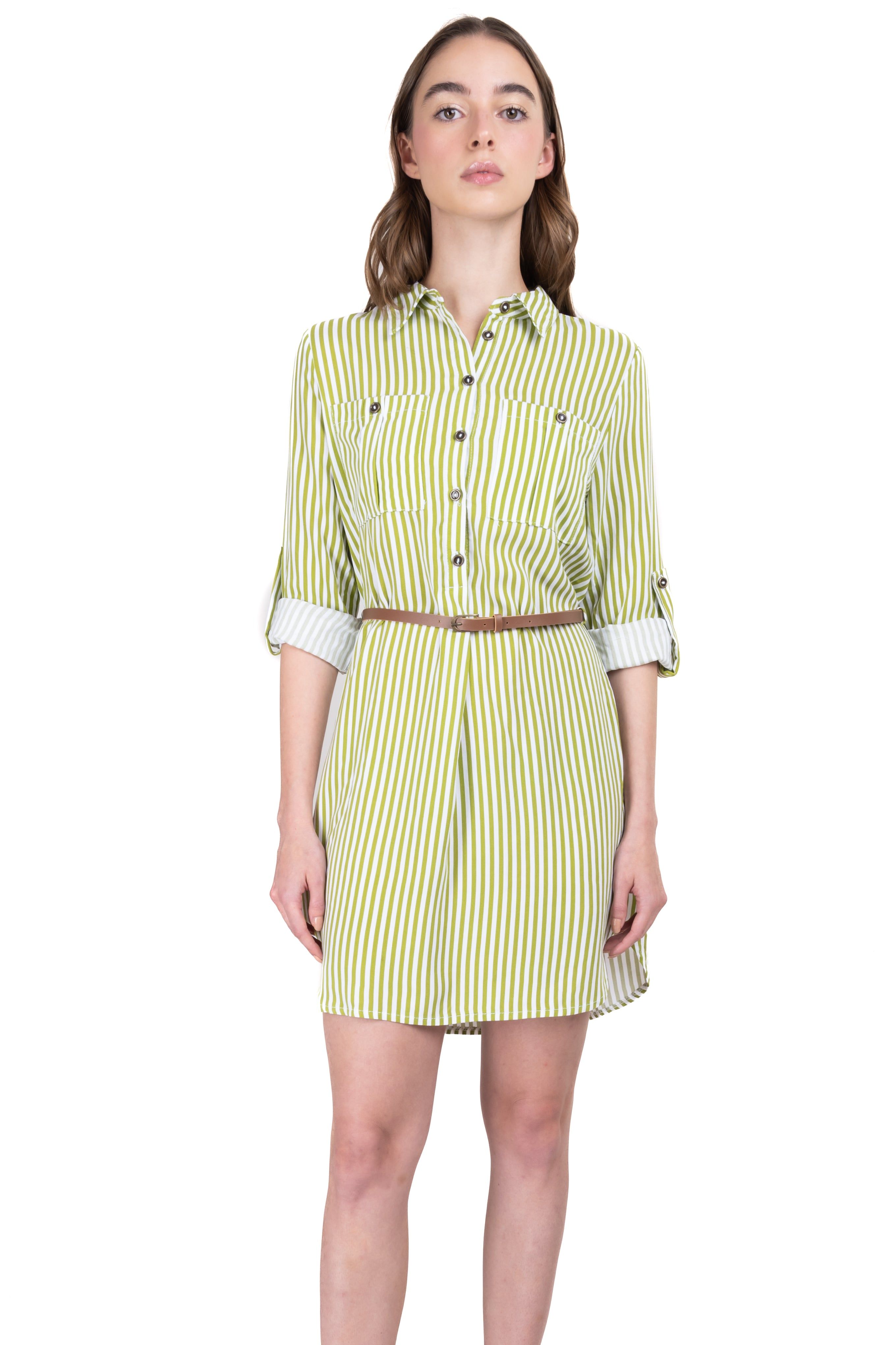 Vestido mini camisero estampado rayas sold by Shasa product image thumbnail 2