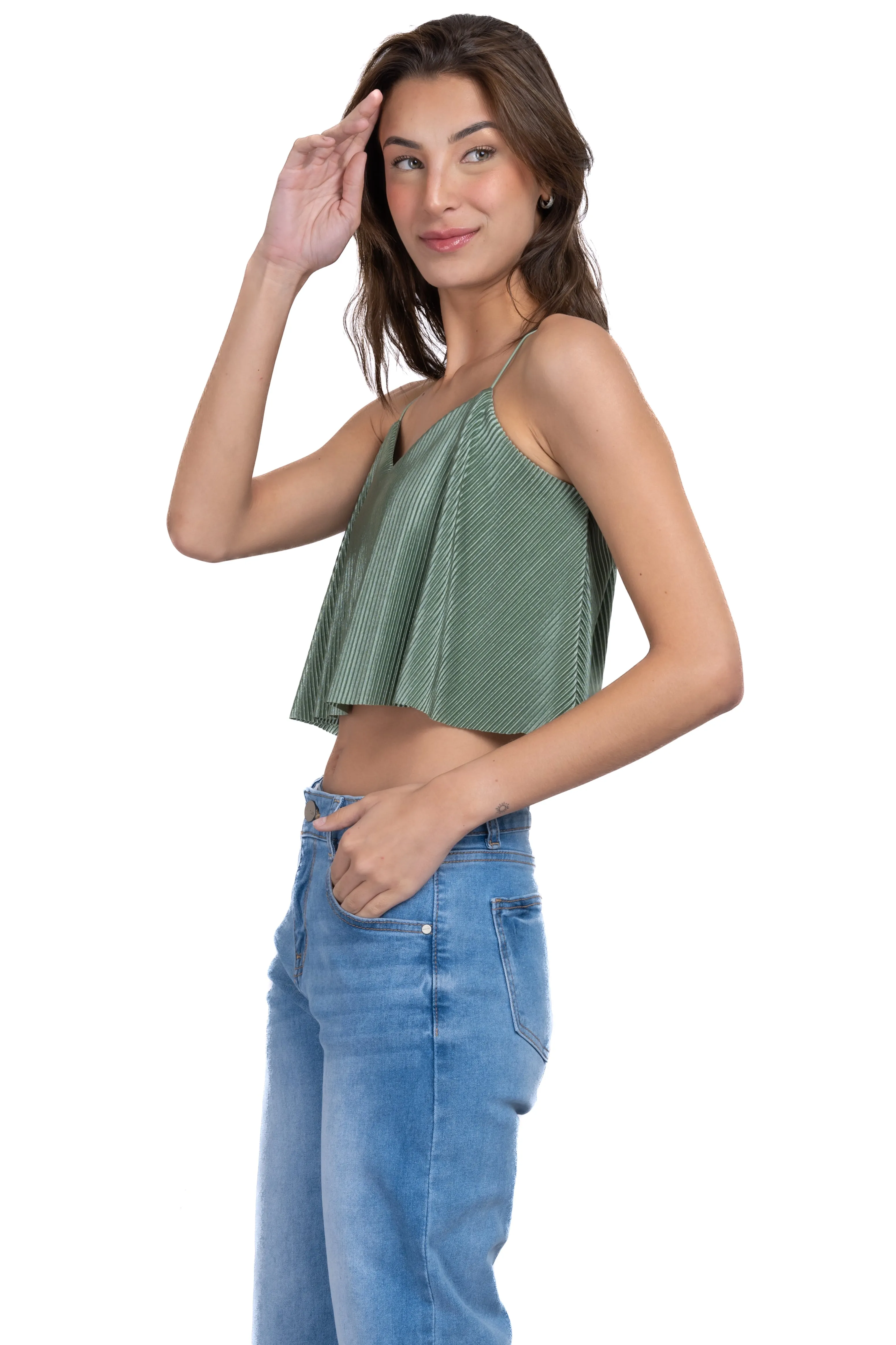 Top Crop Tejido Plisado Tirantes sold by Shasa product image thumbnail 3