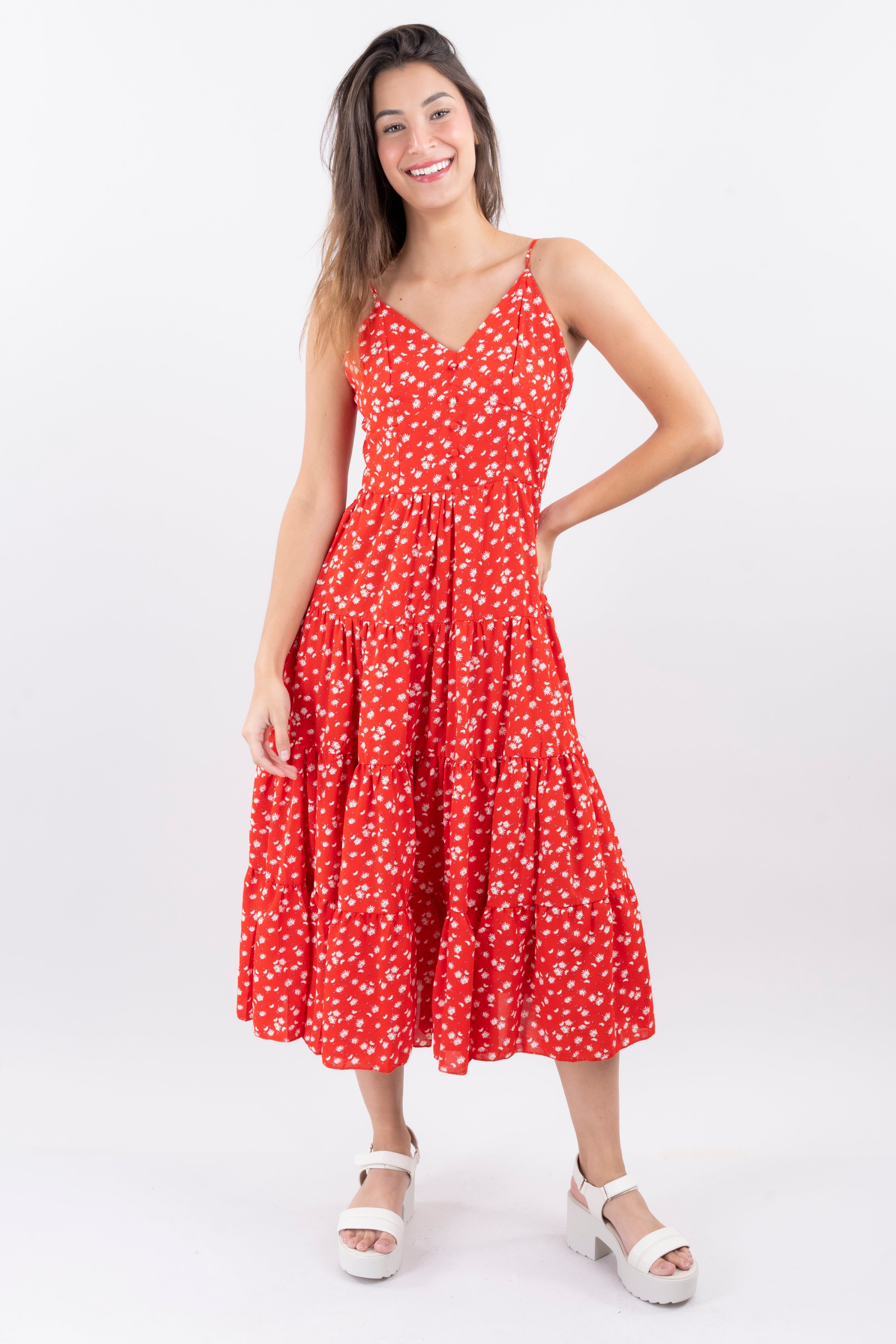 Vestido midi botones flores sold by Shasa product image thumbnail 2