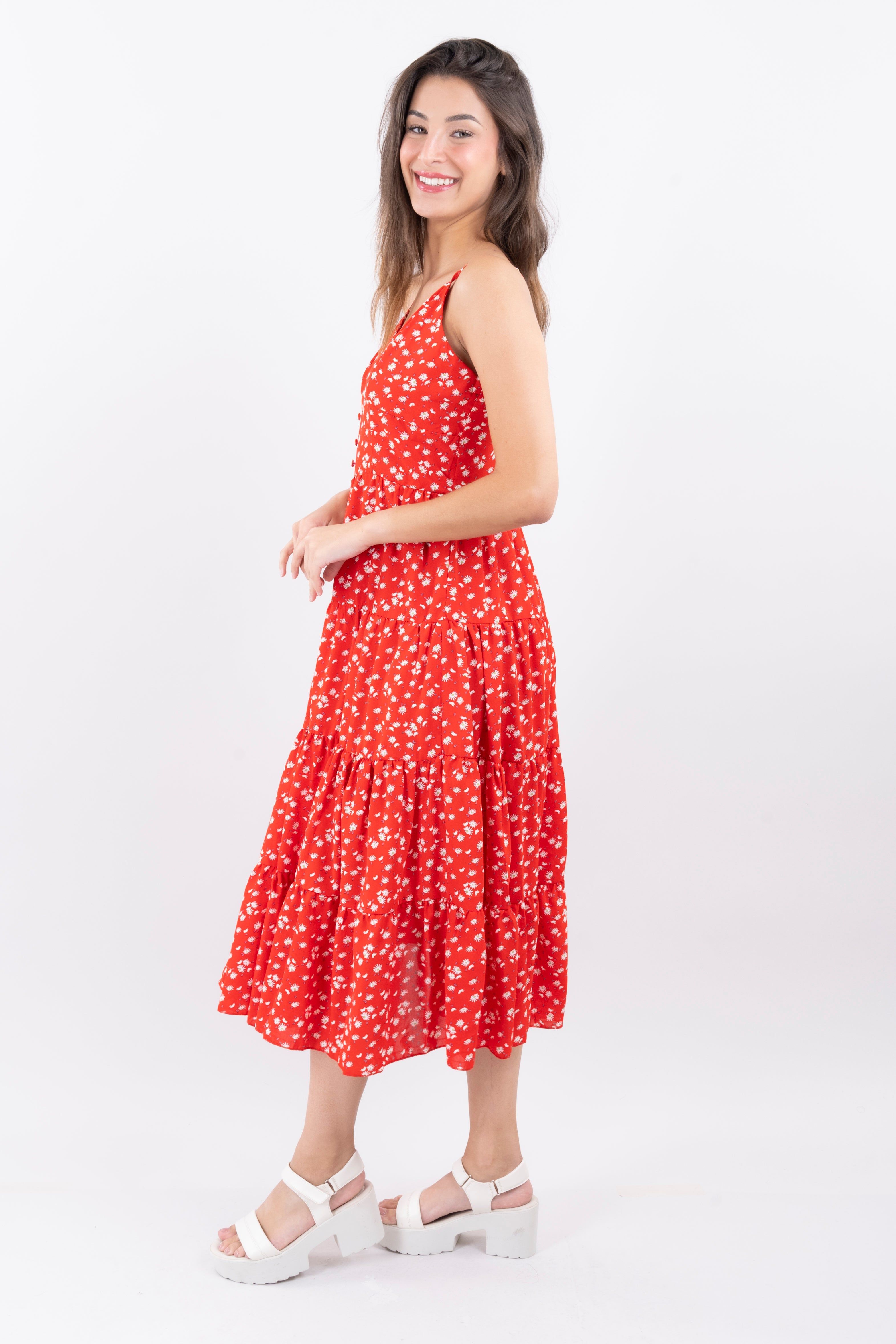 Vestido midi botones flores sold by Shasa product image thumbnail 3