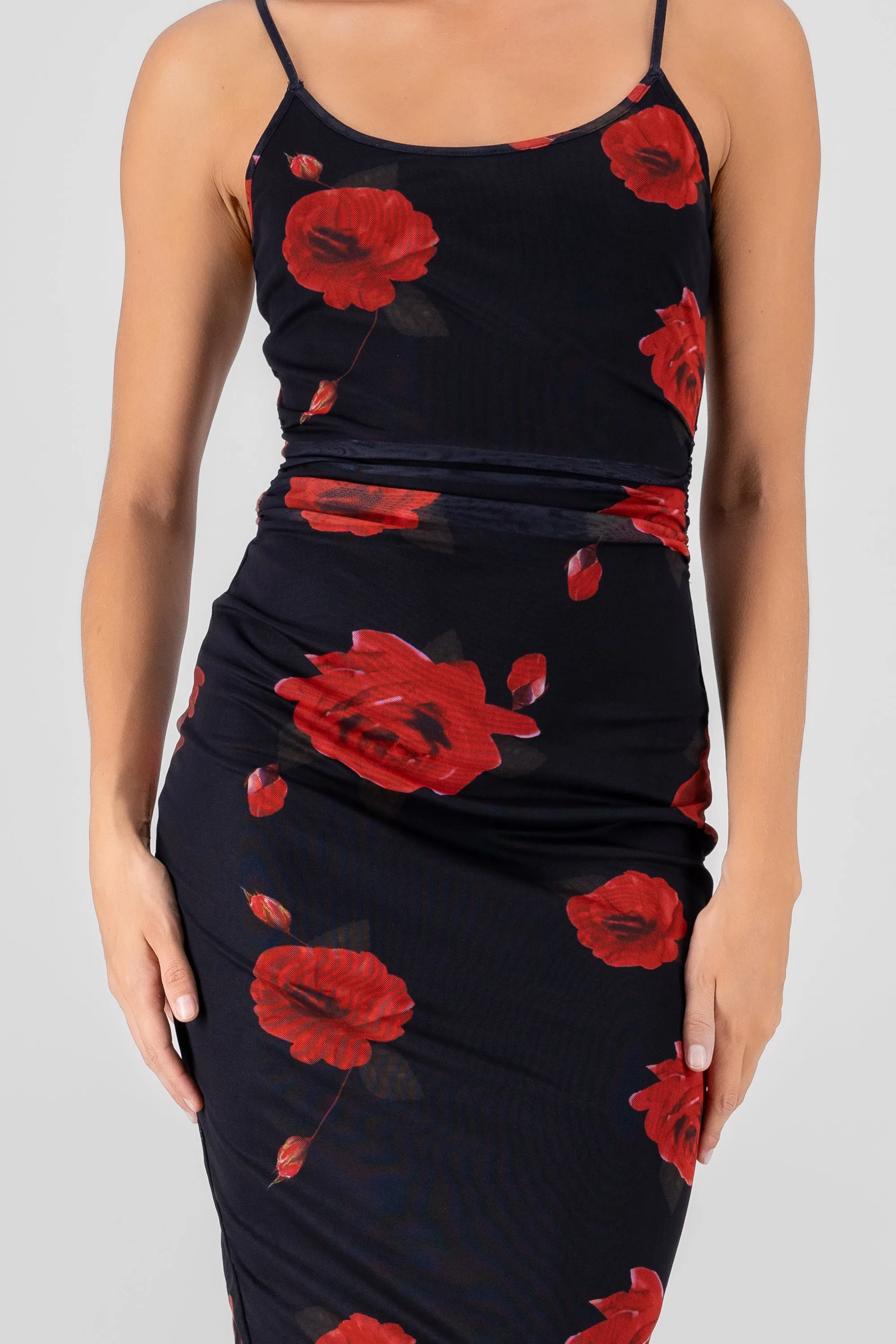 Vestido mesh maxi rosas estampadas sold by Shasa product image thumbnail 5