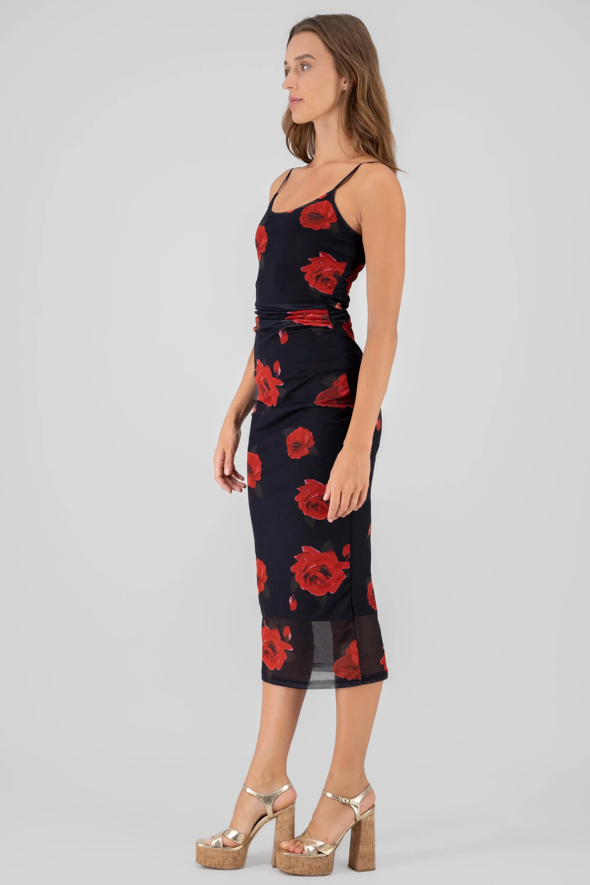 Vestido mesh maxi rosas estampadas sold by Shasa product image thumbnail 3