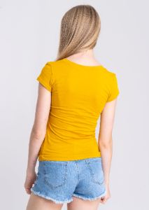 Blusa manga corta cuello v sold by Shasa