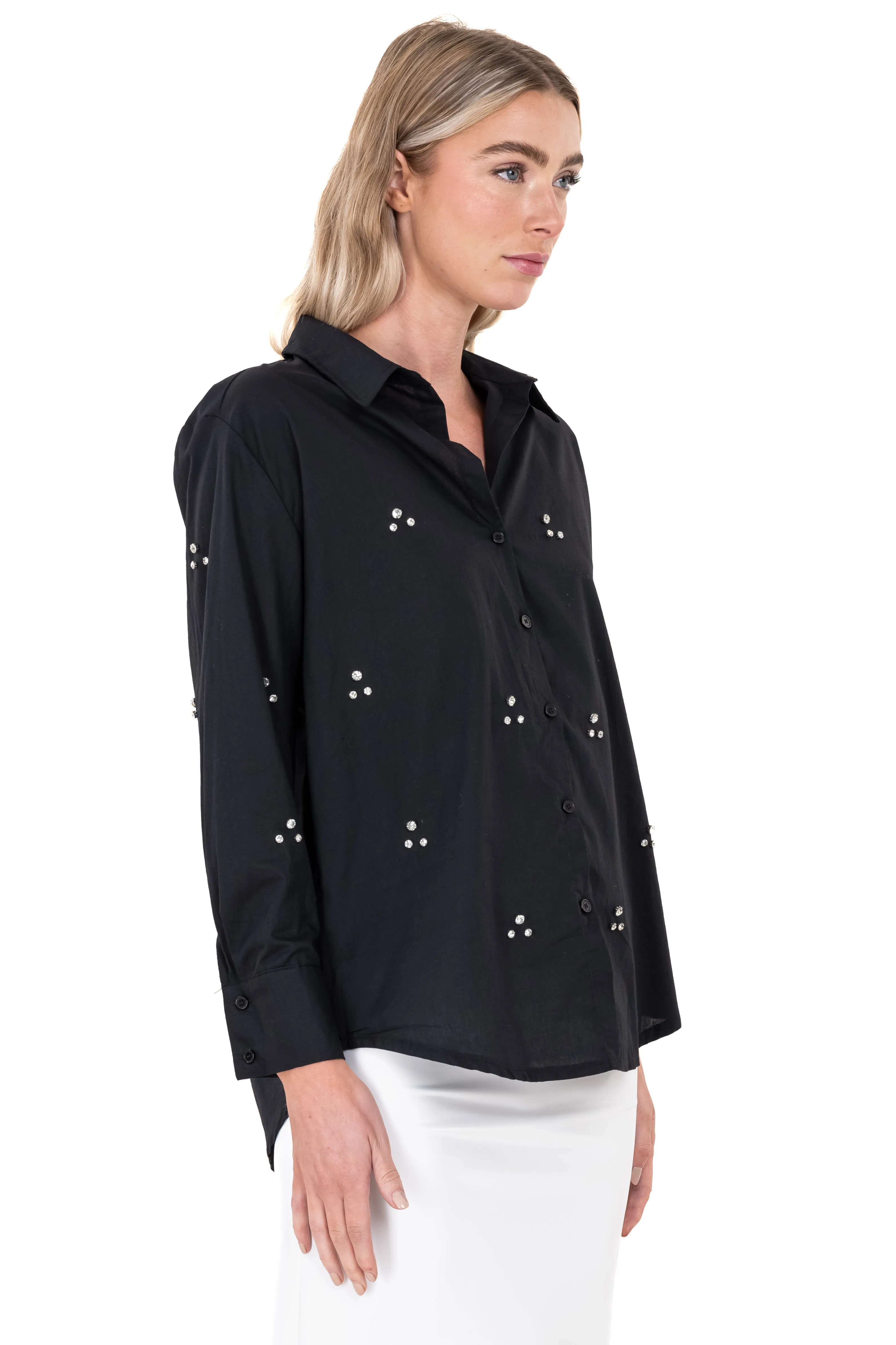 Camisa cuello solapa brillos sold by Shasa product image thumbnail 3