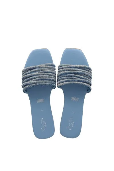 Sandalia pala tiras brillos sold by Shasa