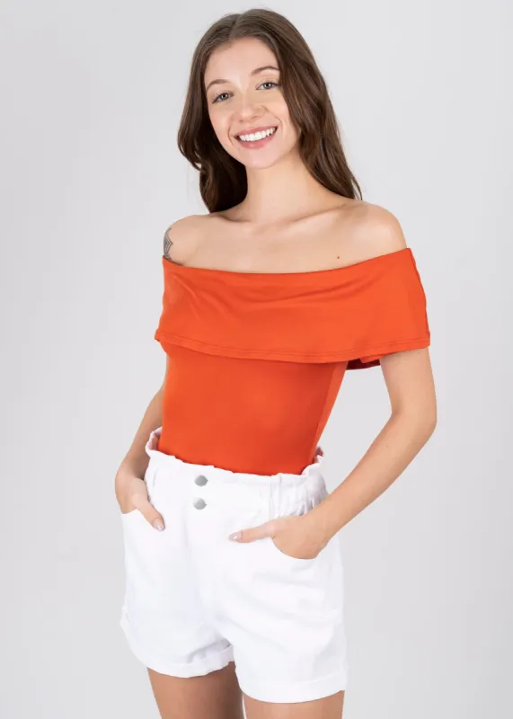 Bodysuit olanes hombro descubierto sold by Shasa