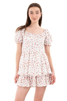 Vestido mini olanes flores sold by Shasa