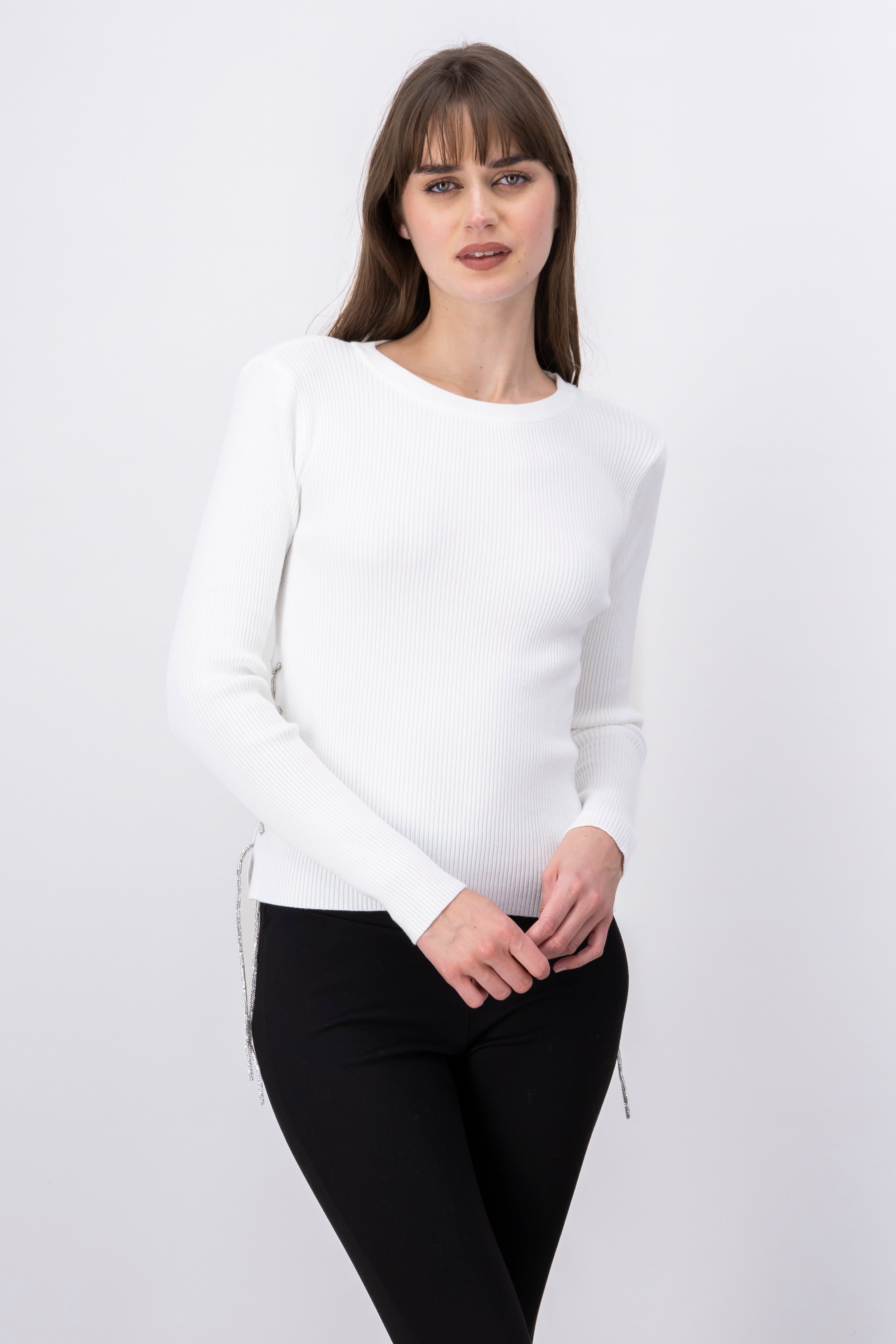 Sueter detalle lazo brillos sold by Shasa