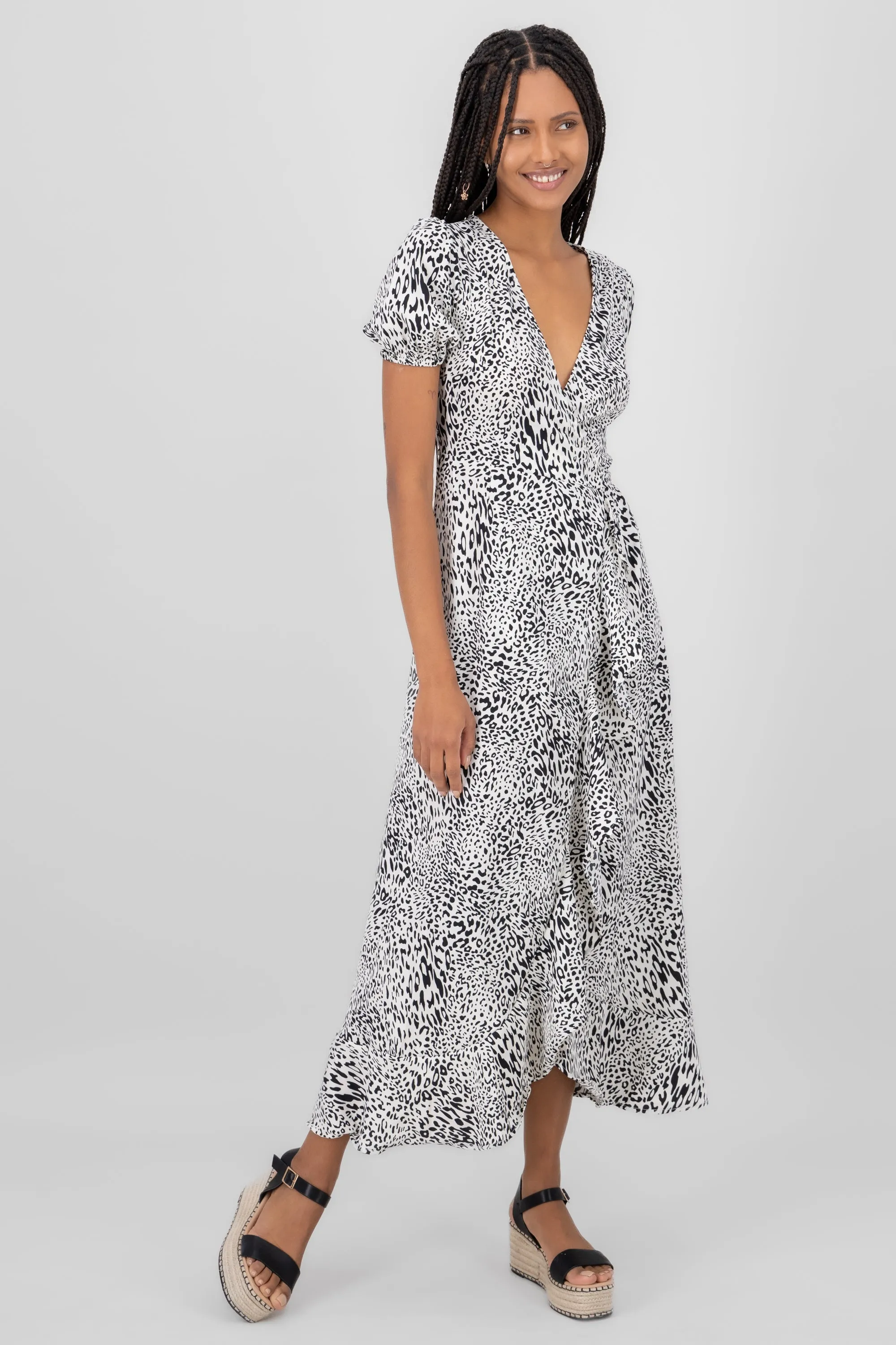 Maxi vestido animal print manga corta sold by Shasa product image thumbnail 3