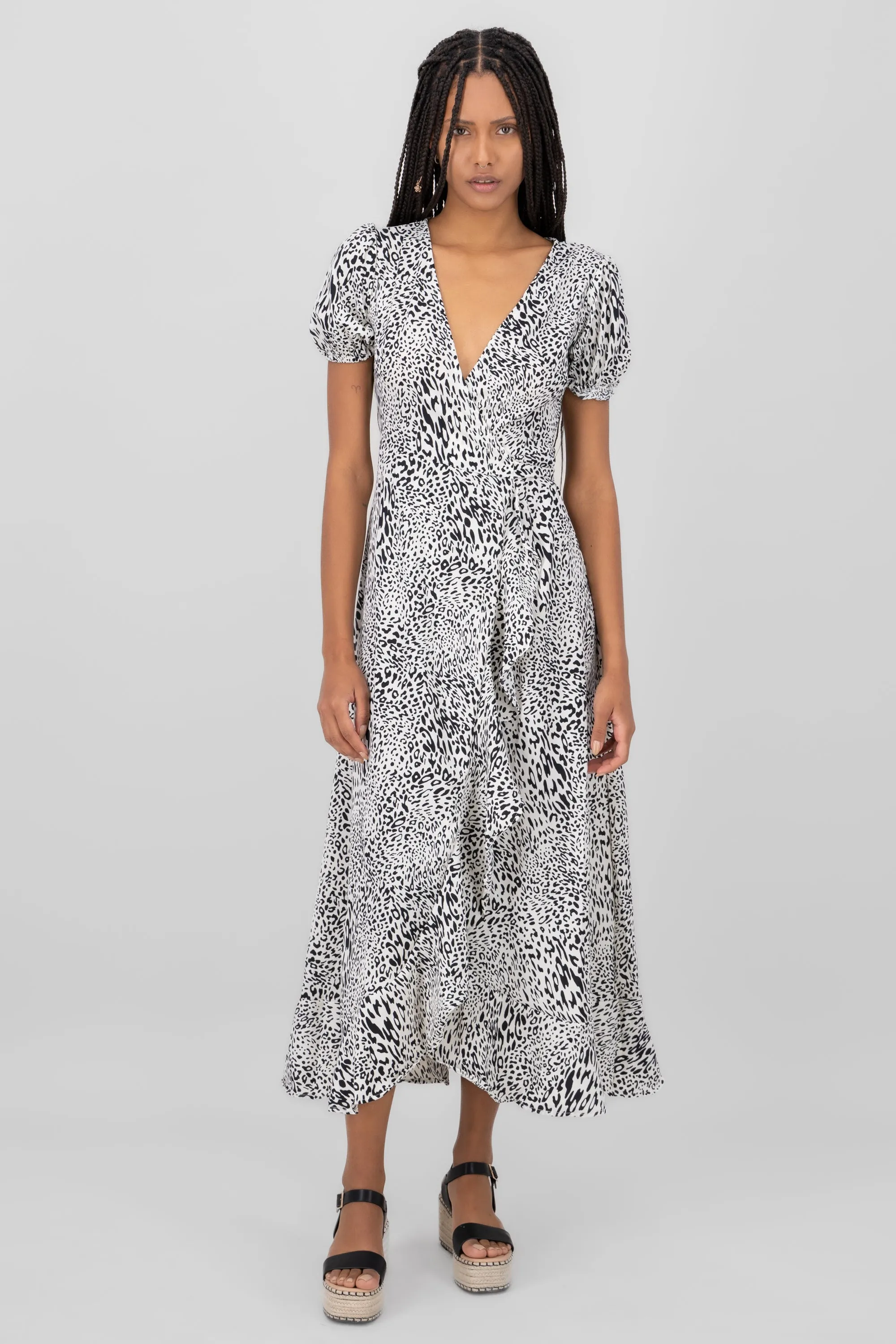 Maxi vestido animal print manga corta sold by Shasa product image thumbnail 2