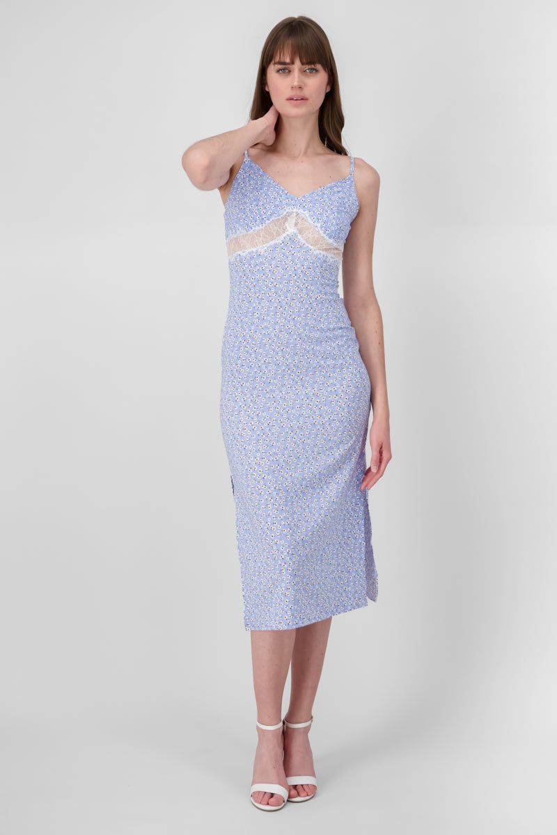 Vestido midi detalle encaje sold by Shasa