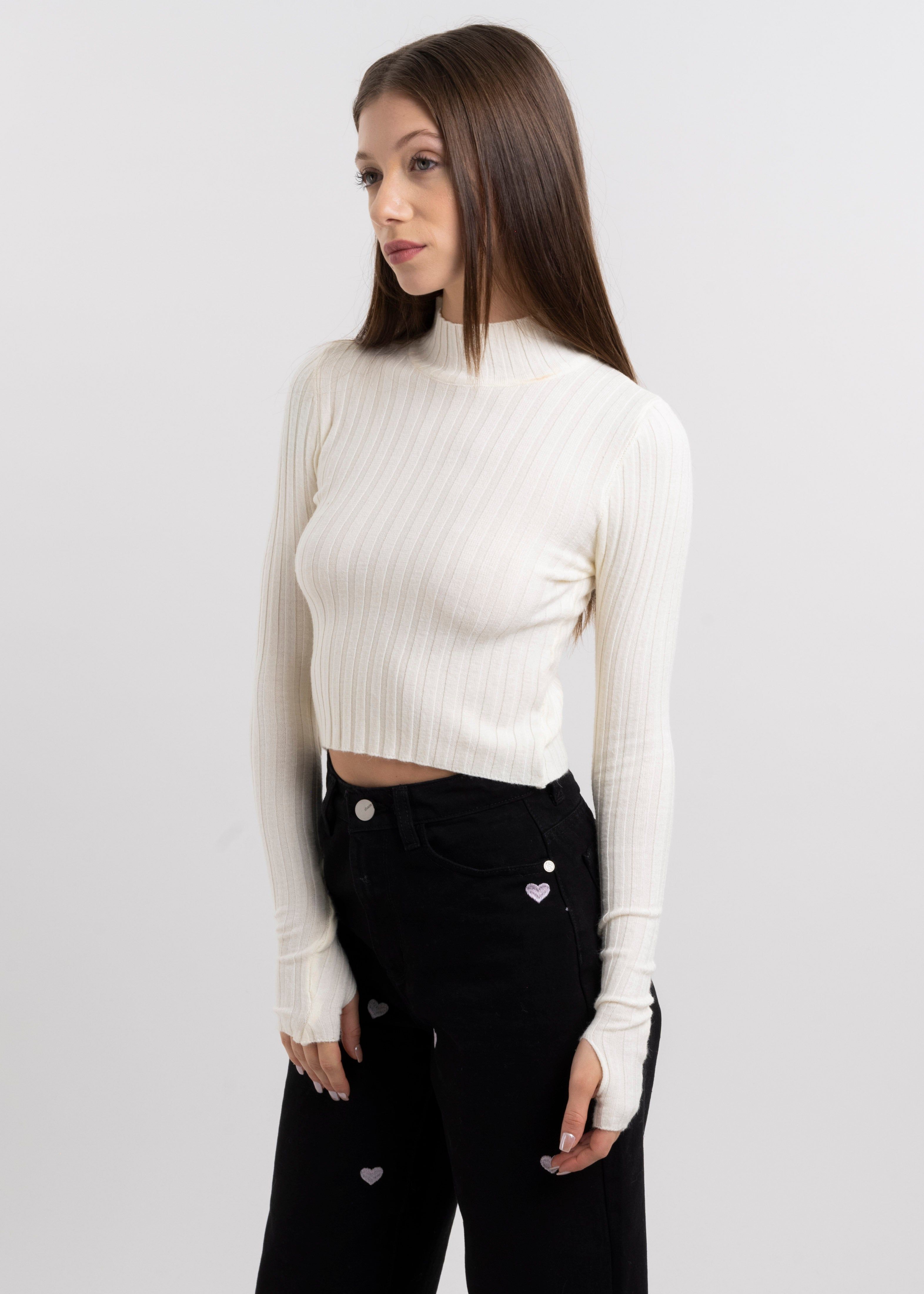 Suéter crop acanalado sold by Shasa product image thumbnail 3