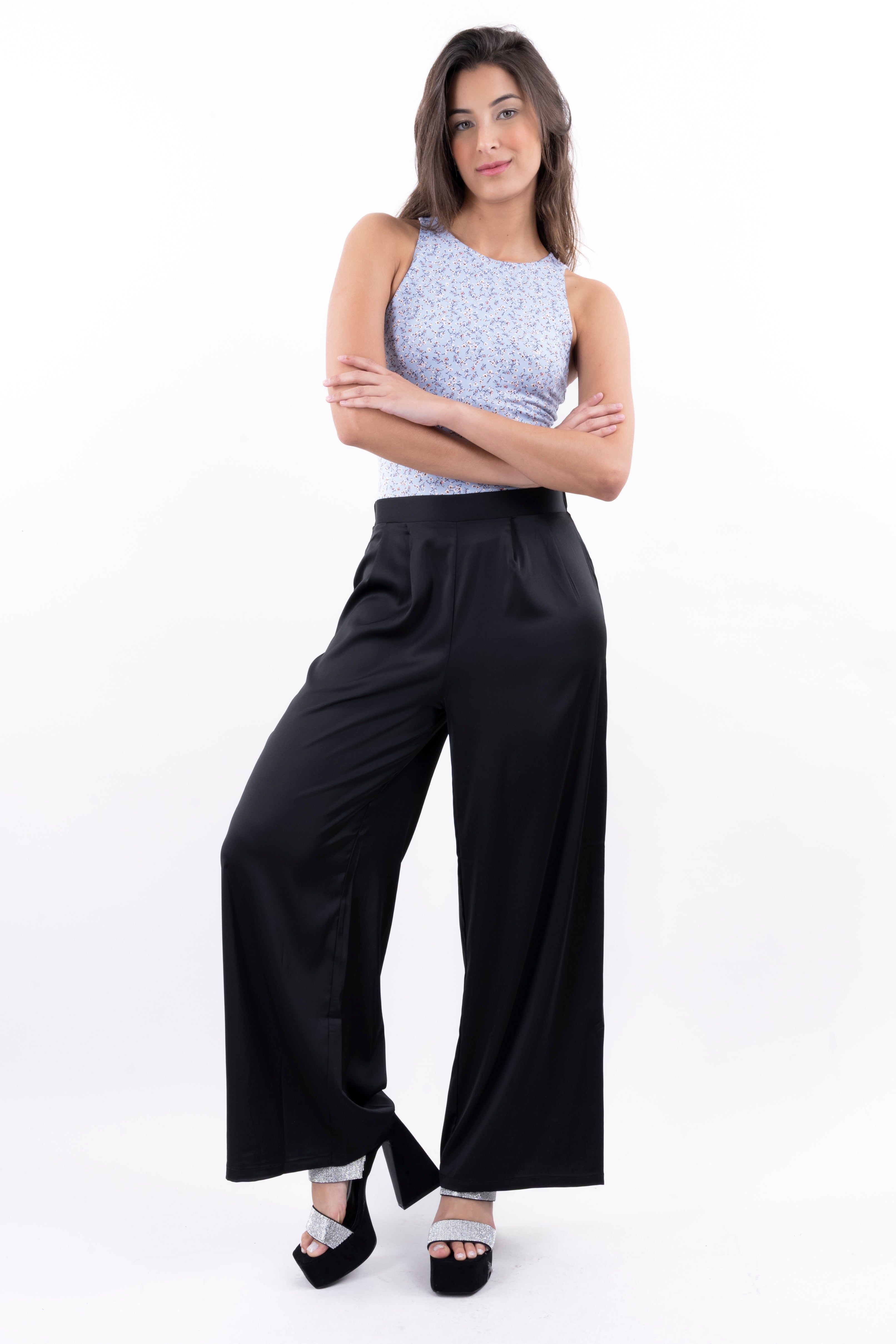 Pantalón wide leg satín liso sold by Shasa product image thumbnail 2